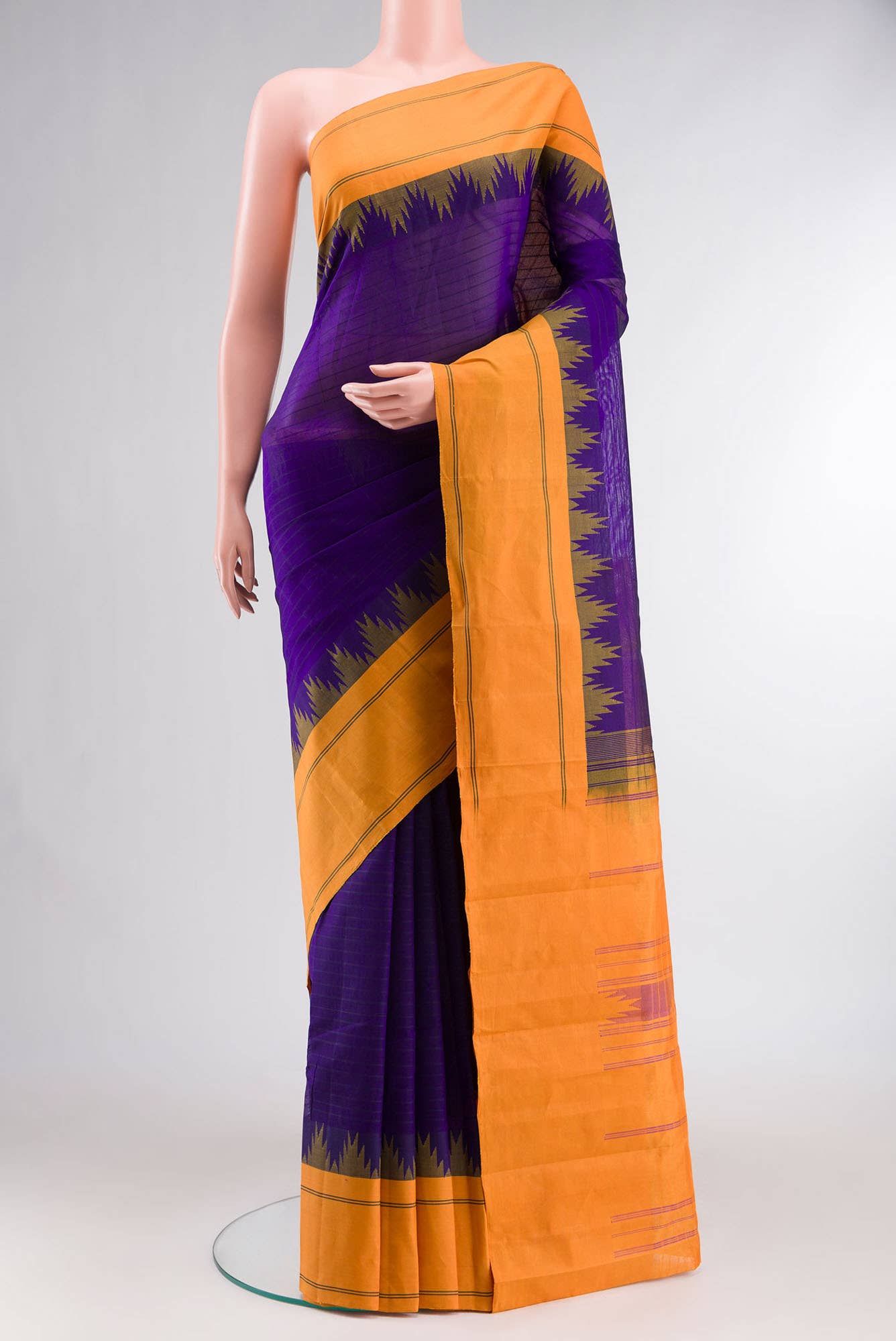 Blue Kanchi Cotton Saree