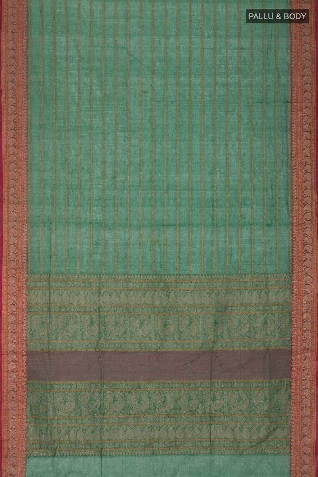 Green Cotton Saree