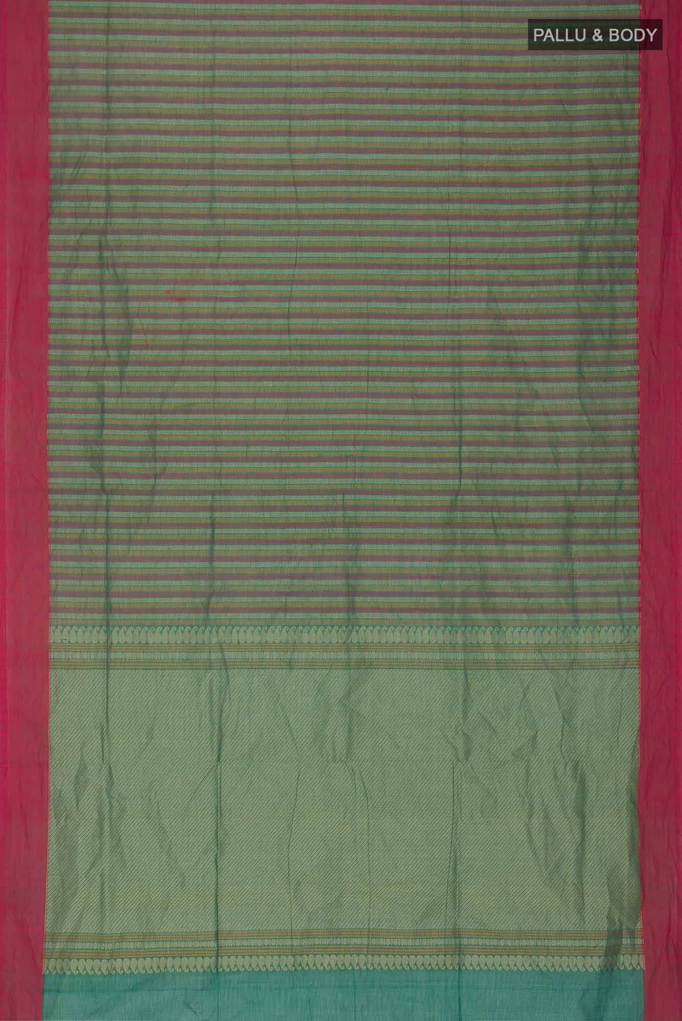 Green Cotton Saree