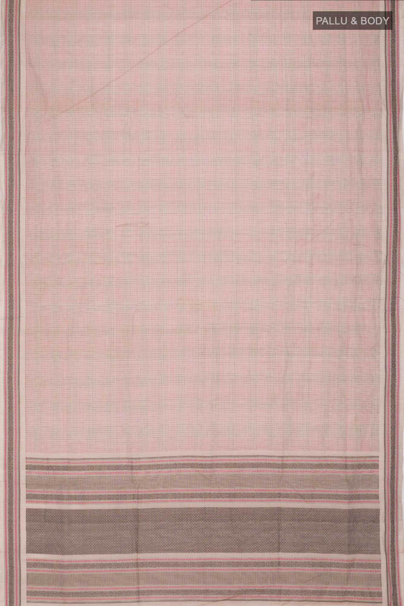 Beige Cotton Saree