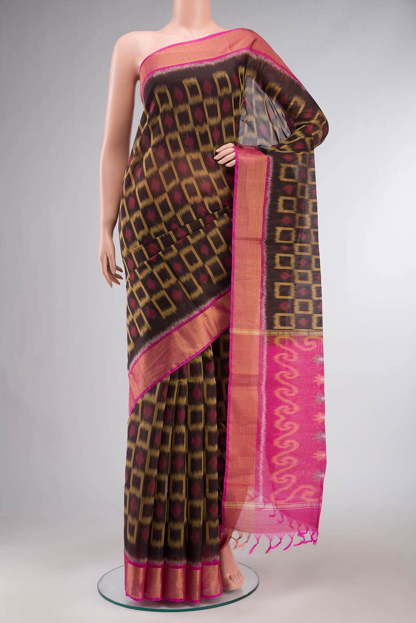 Black Silk Cotton Saree