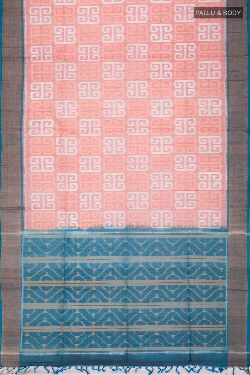 Coral Silk Cotton Saree