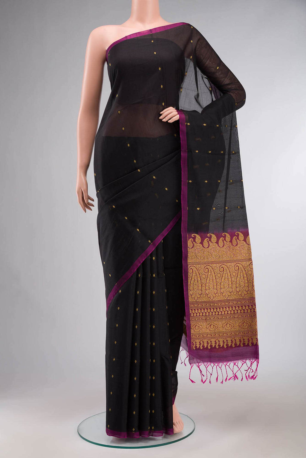 Black Silk Cotton Saree