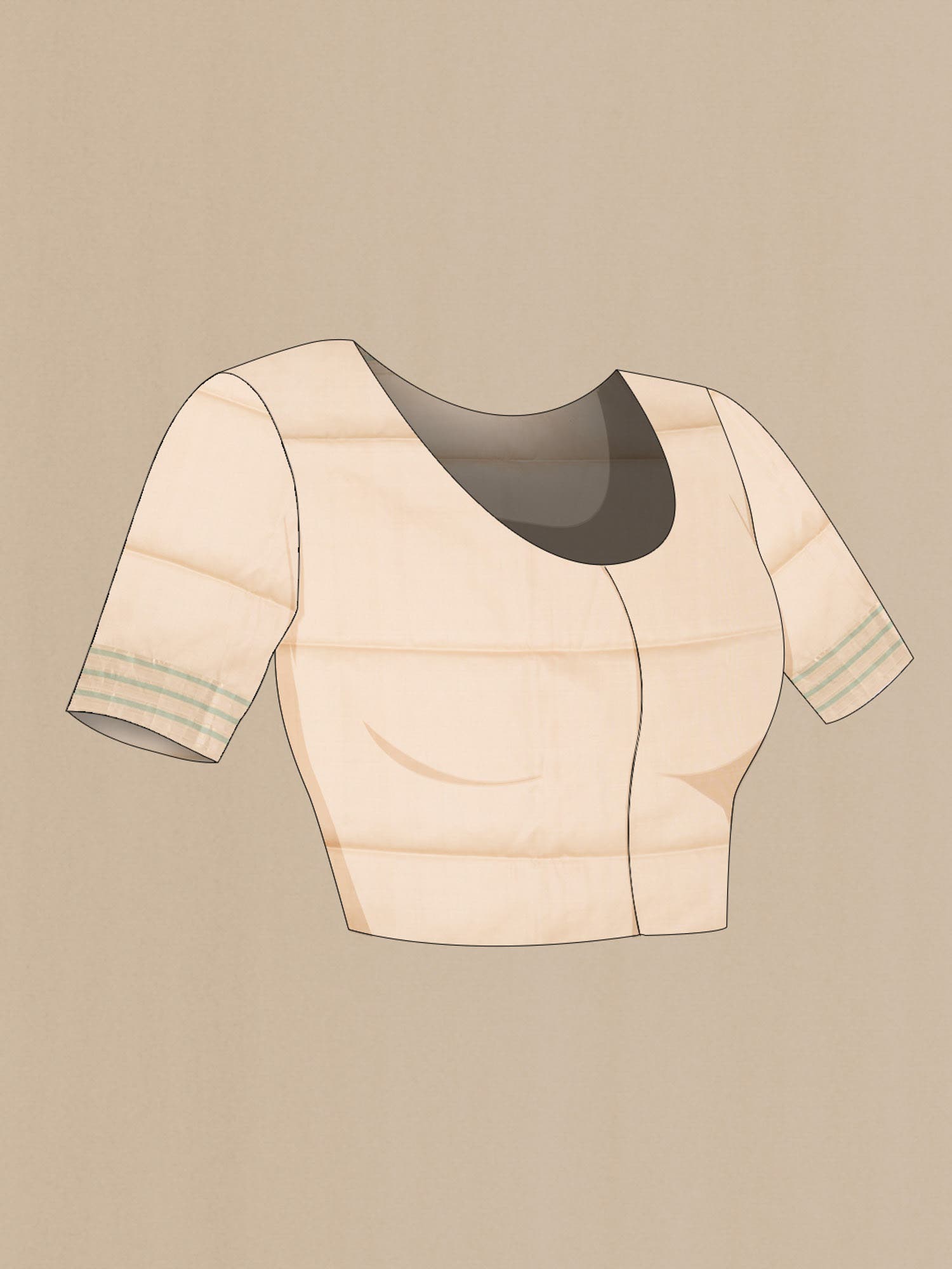 Beige Soft Silk Saree