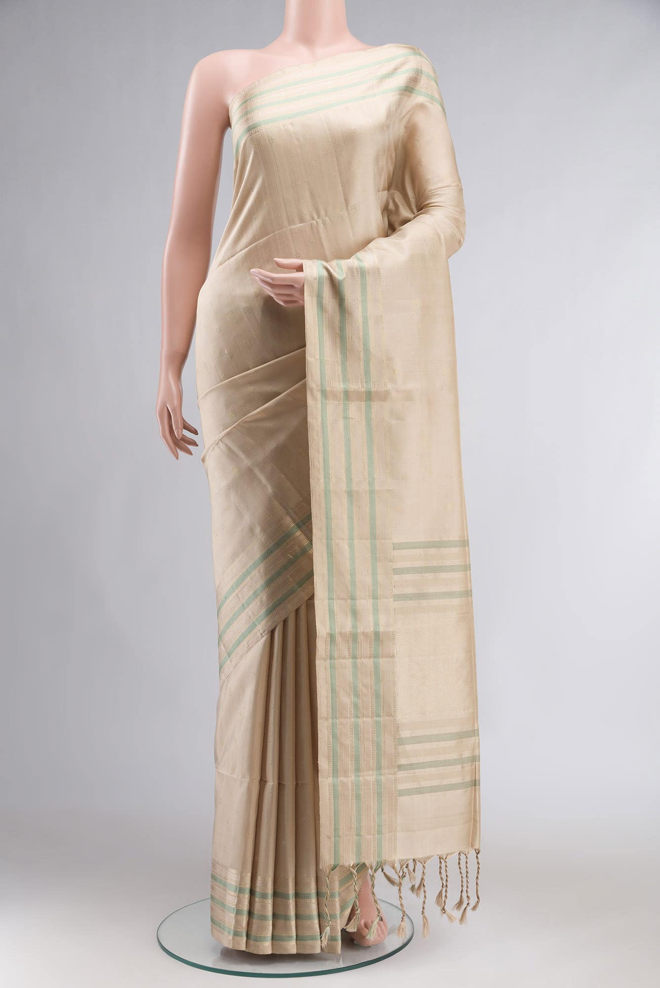 Beige Soft Silk Saree