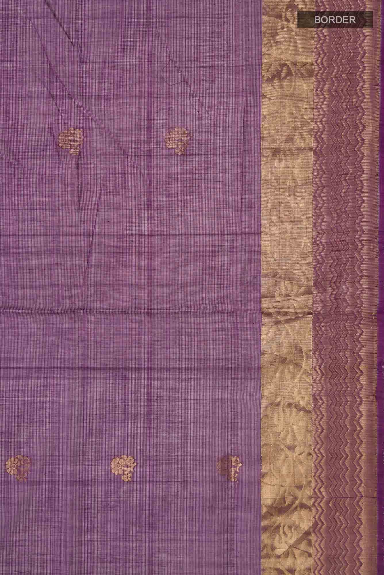 Purple Silk Cotton Saree