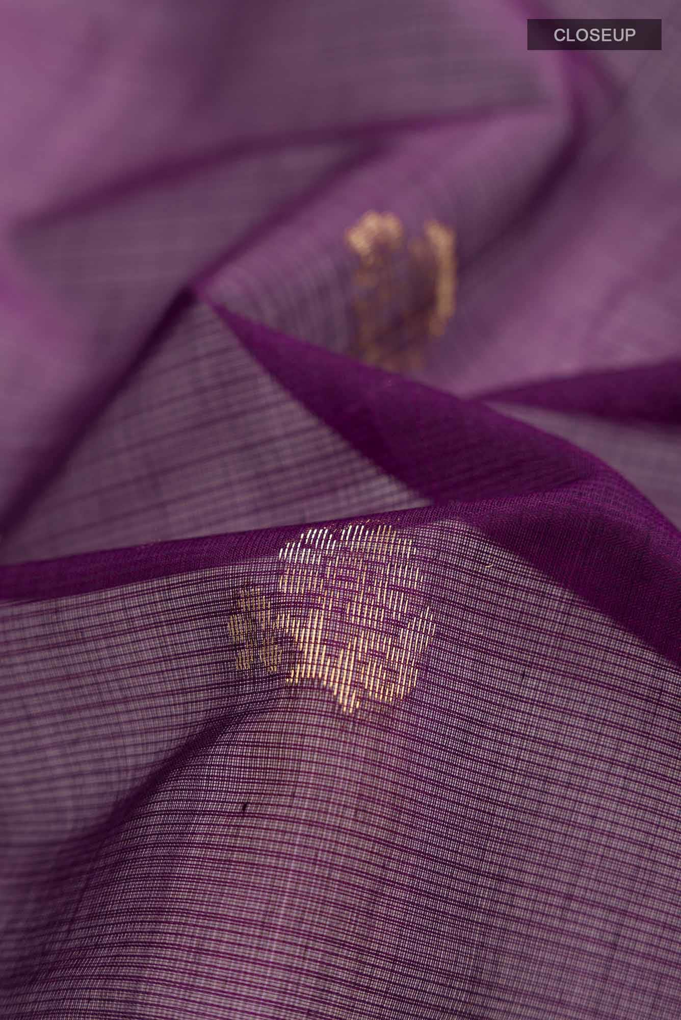 Purple Silk Cotton Saree