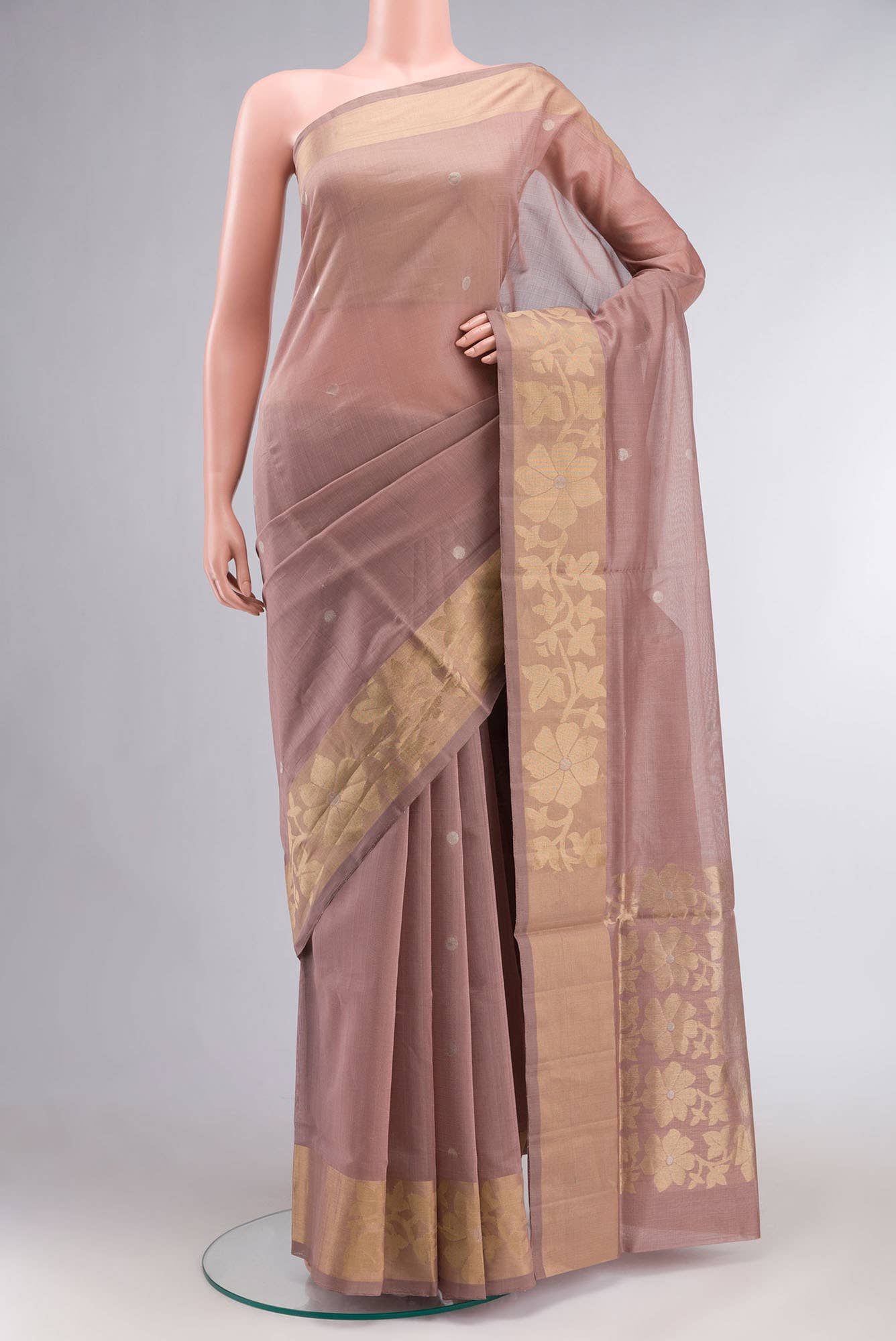 Mauve Silk Cotton Saree