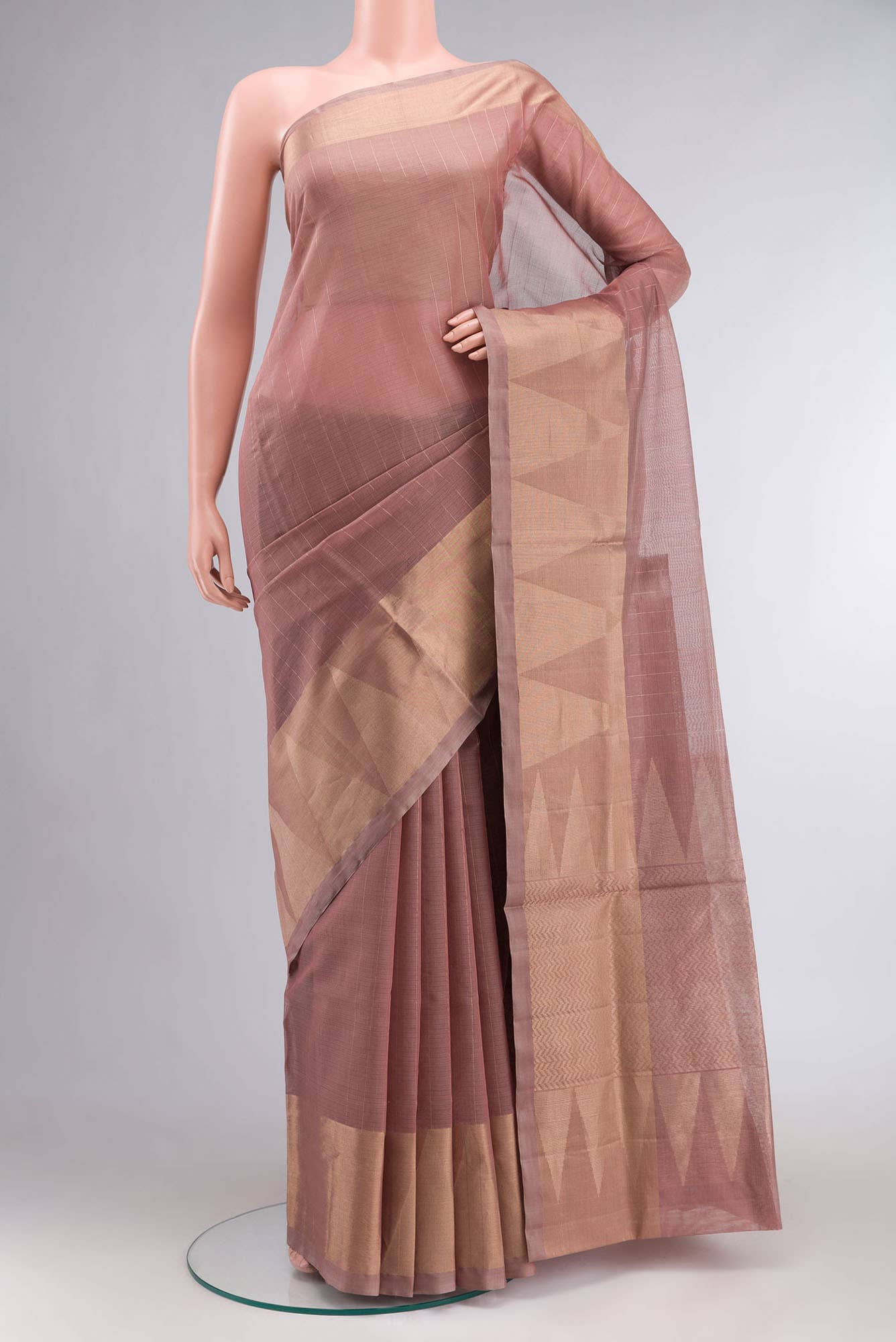 Mauve Silk Cotton Saree
