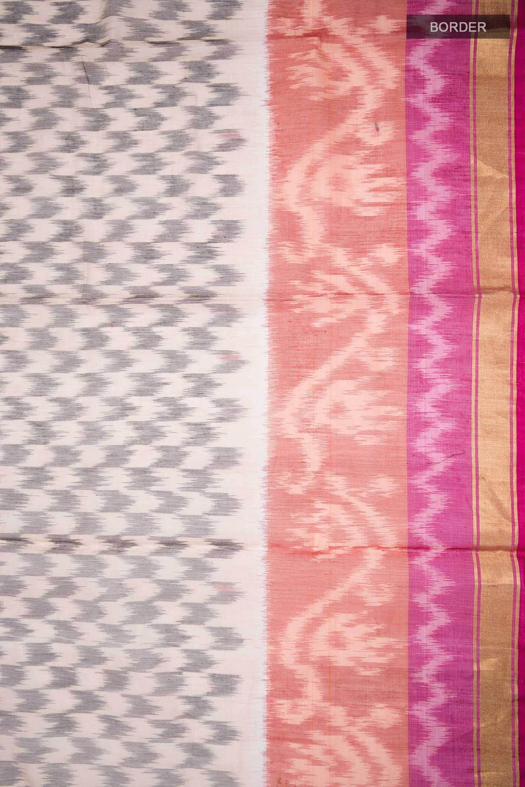 Beige Silk Cotton Saree
