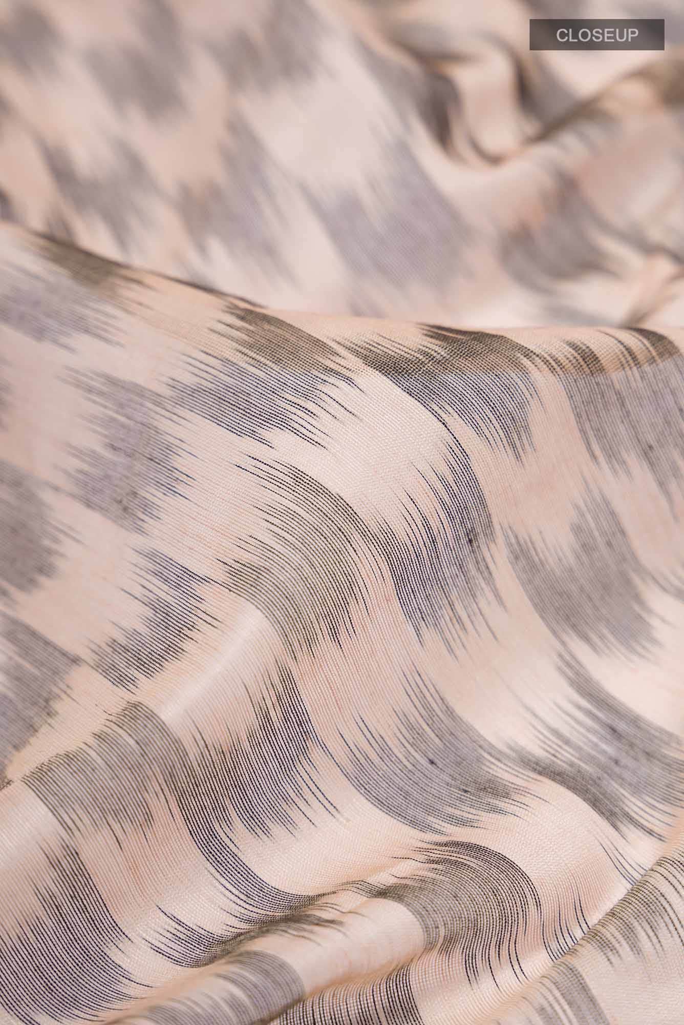 Beige Silk Cotton Saree