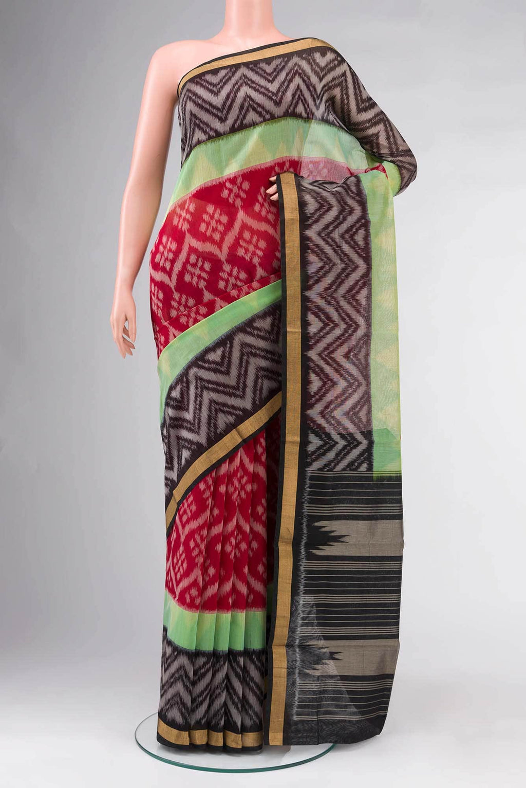 Red Silk Cotton Saree