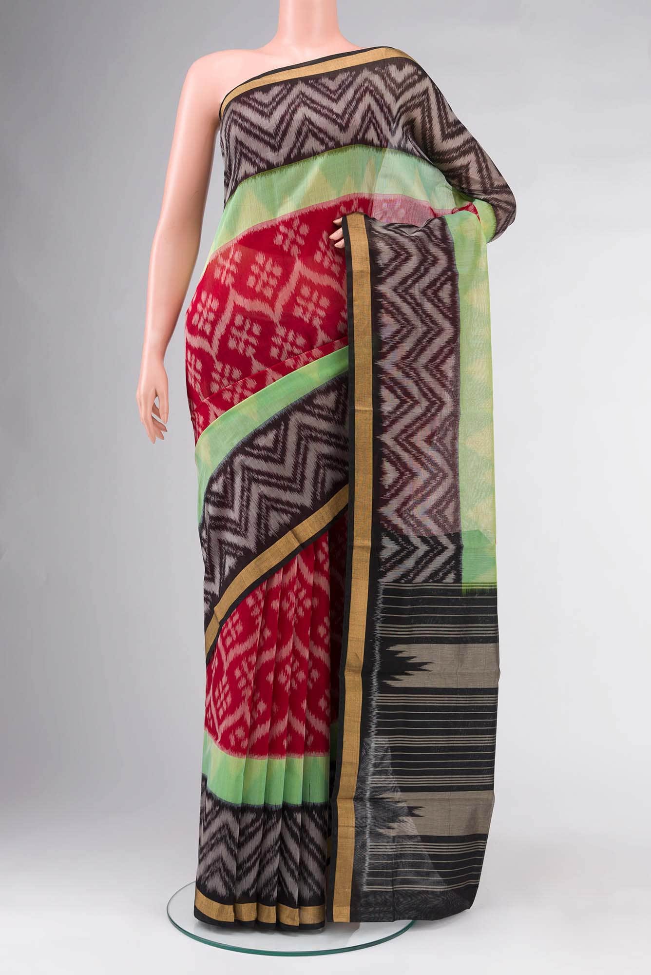 Red Silk Cotton Saree