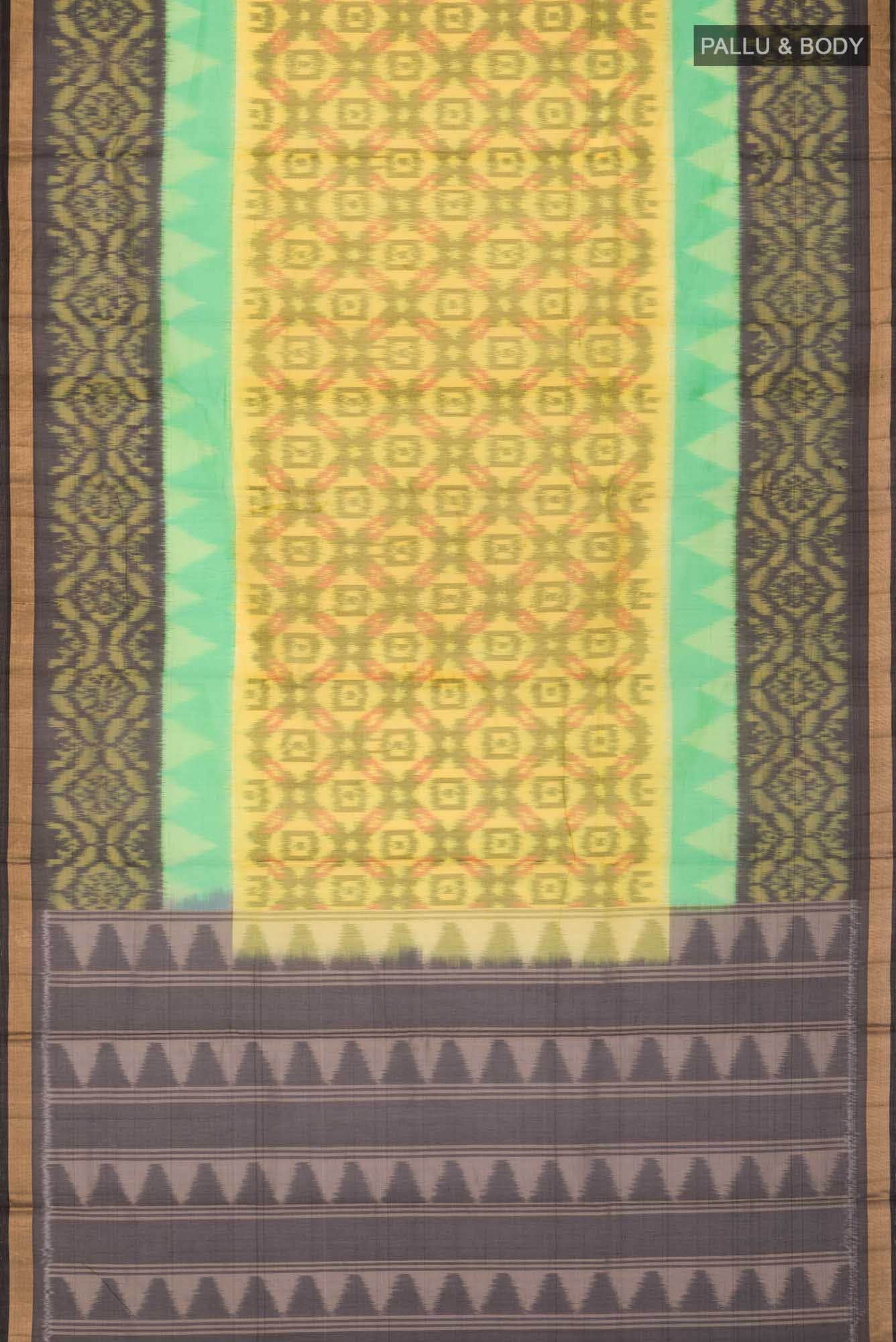 Yellow Silk Cotton Saree