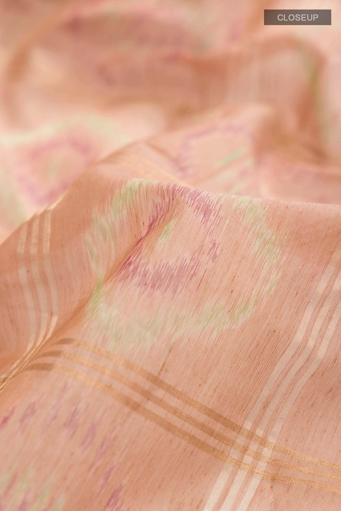 Beige Silk Cotton Saree
