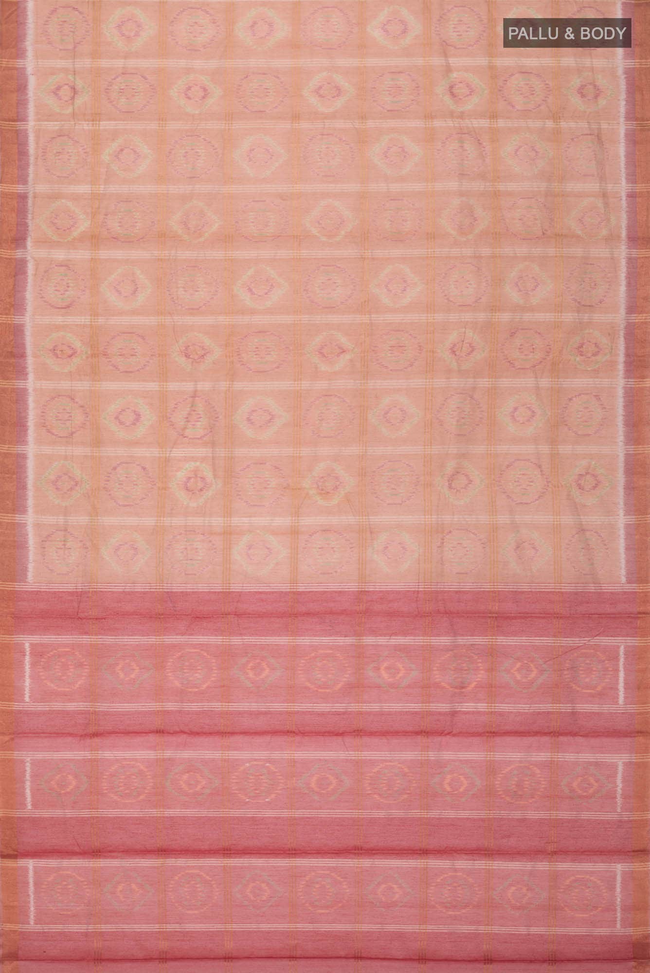 Beige Silk Cotton Saree