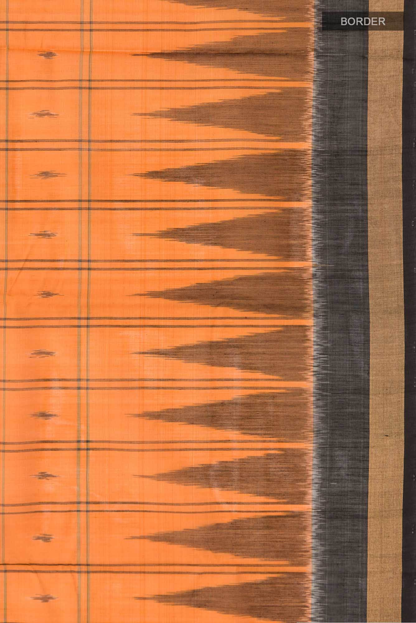 Orange Silk Cotton Saree