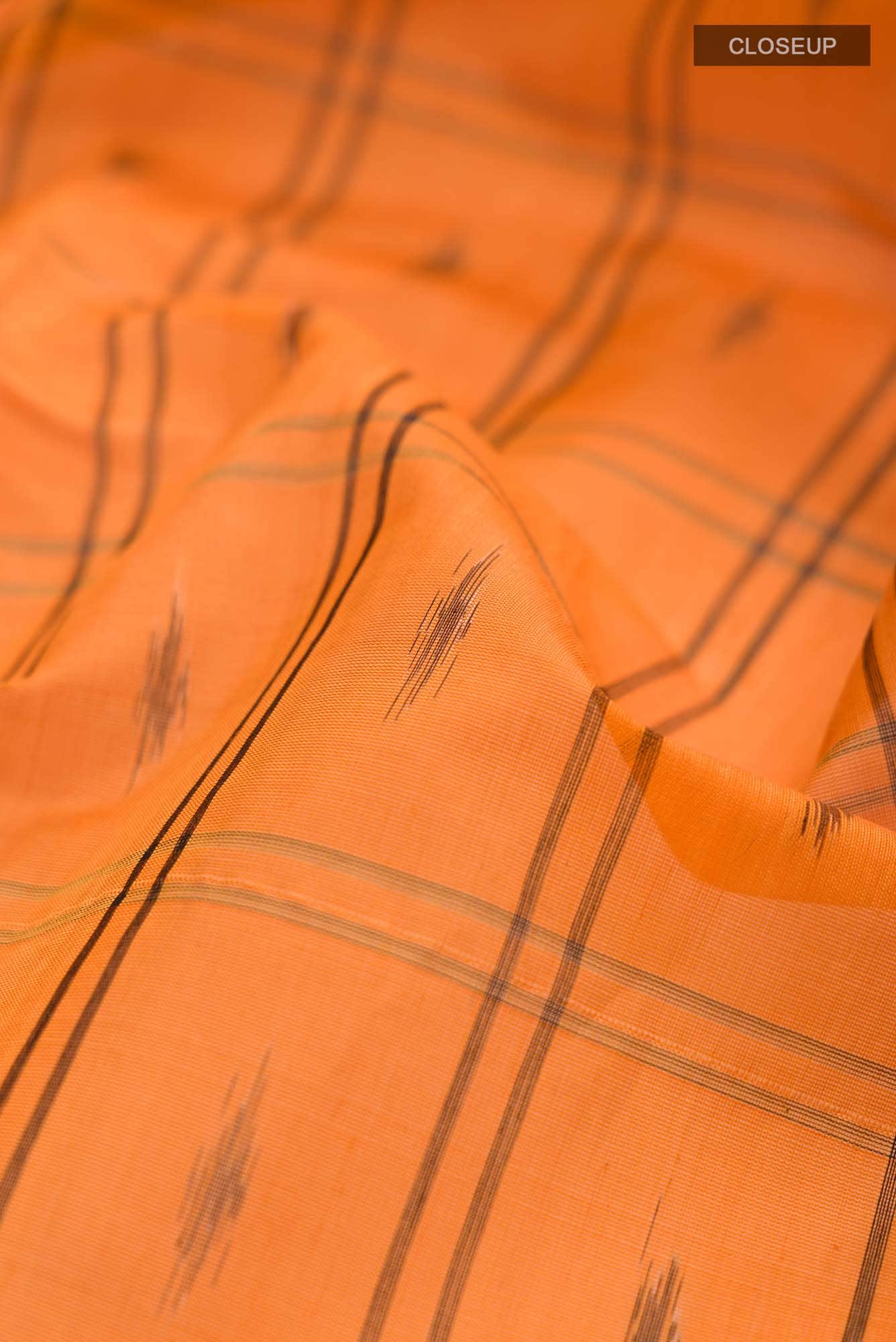 Orange Silk Cotton Saree