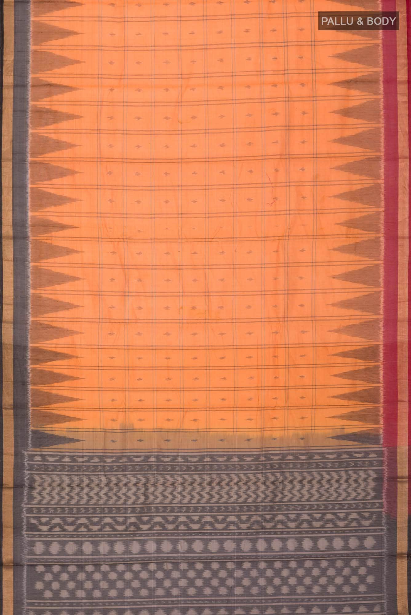Orange Silk Cotton Saree