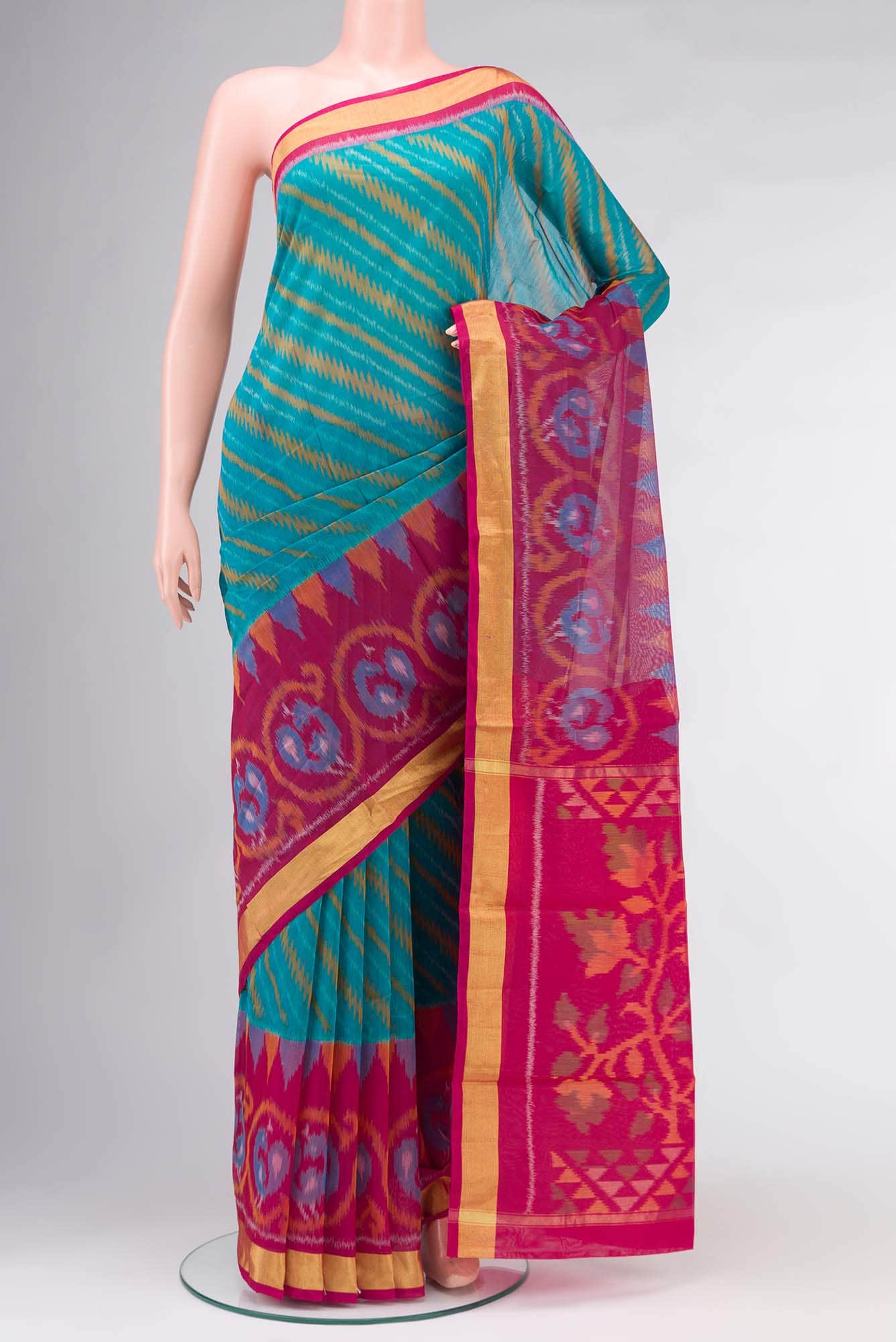 Blue Silk Cotton Saree
