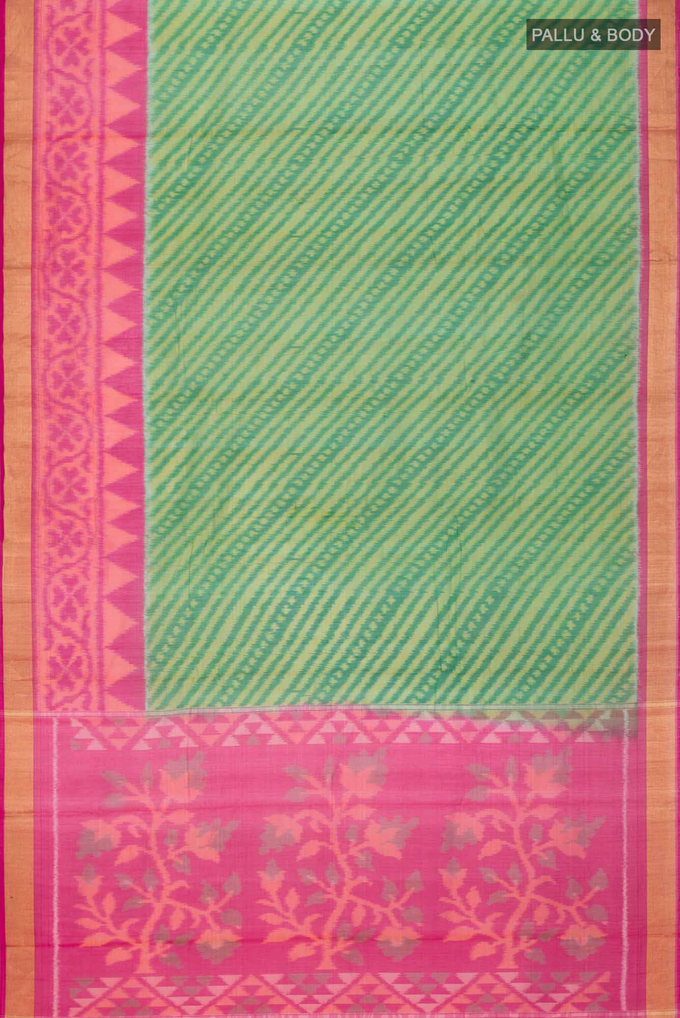 Green Silk Cotton Saree