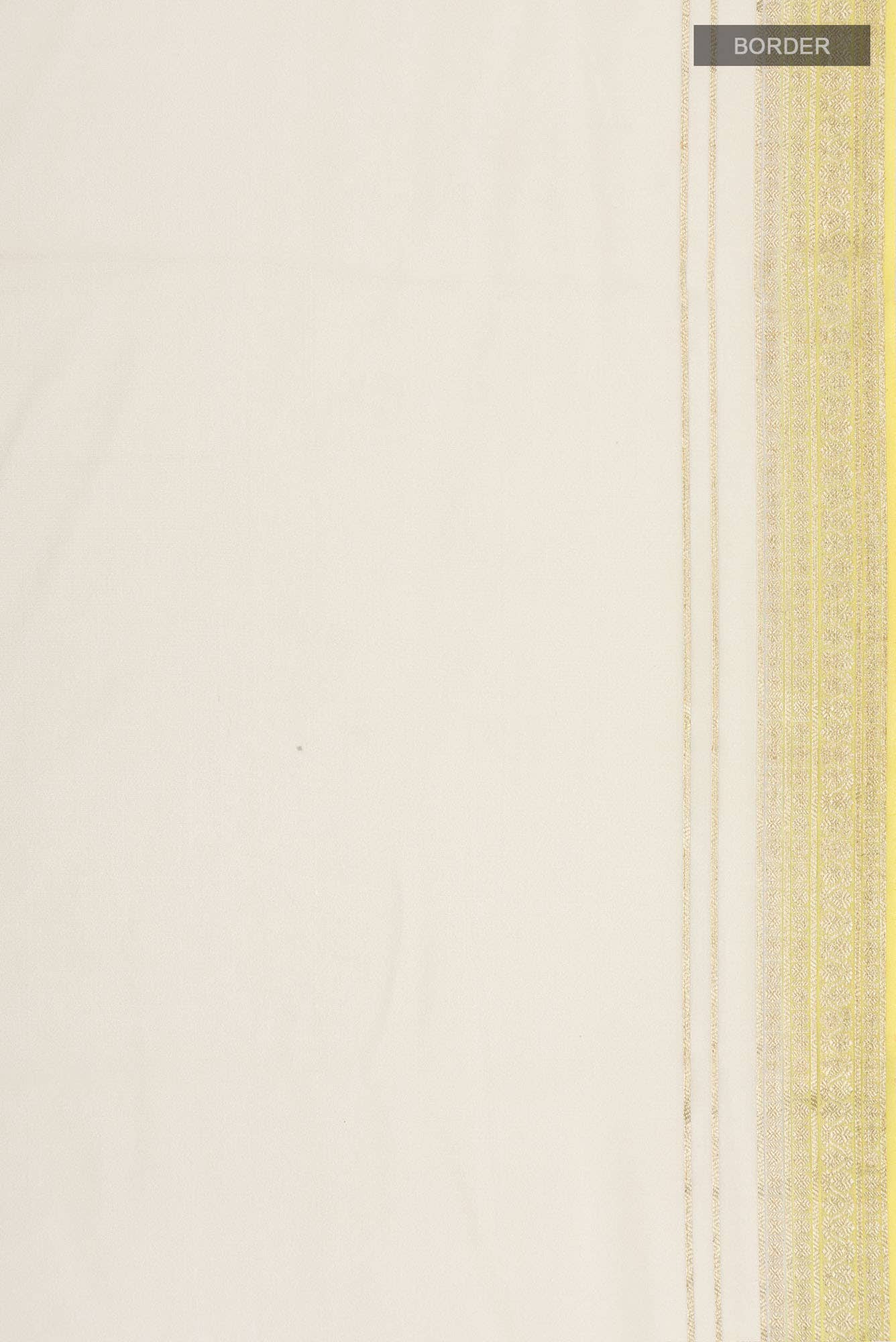 Cream Mysore Crepe Saree