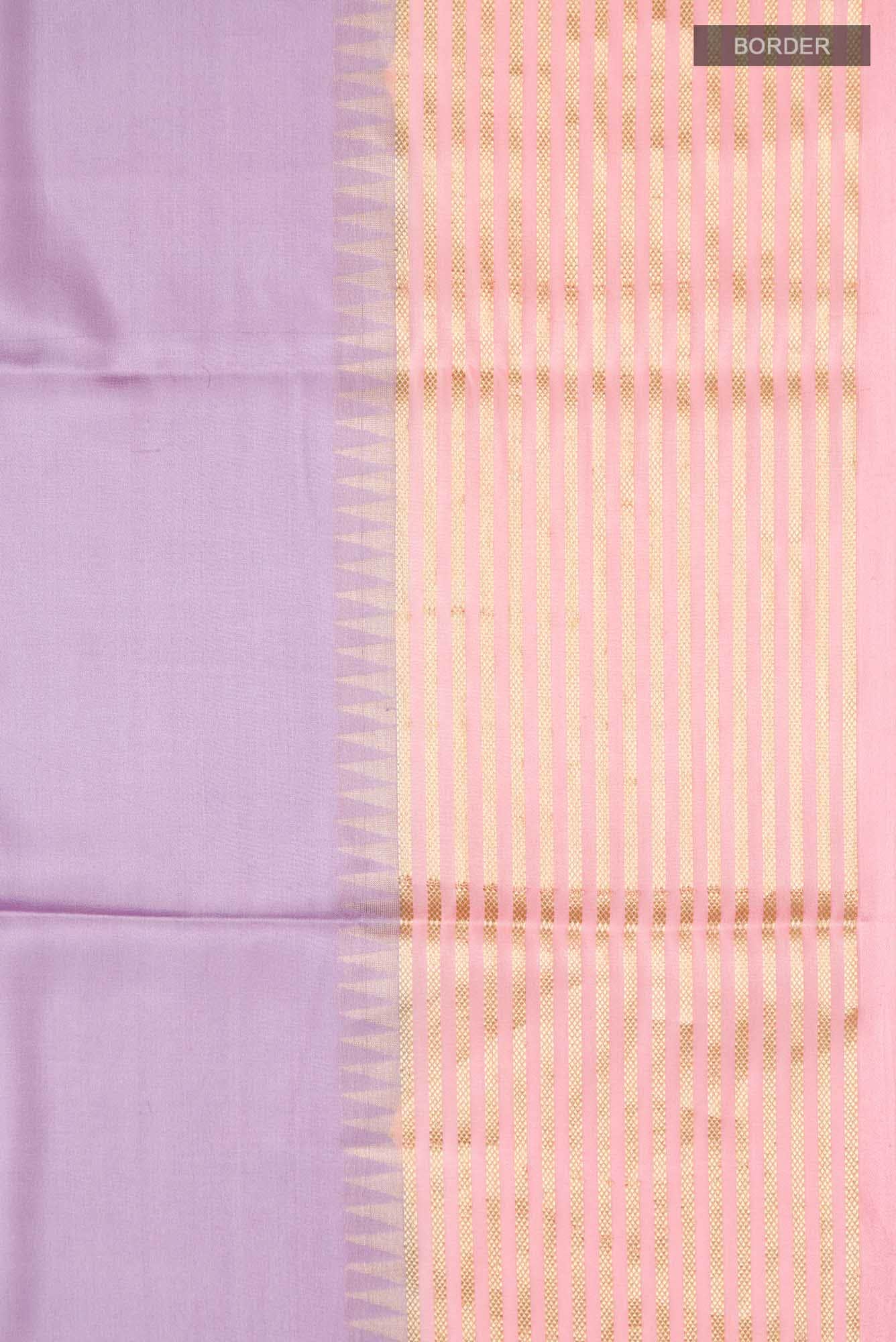 Lavender Mysore Crepe Saree