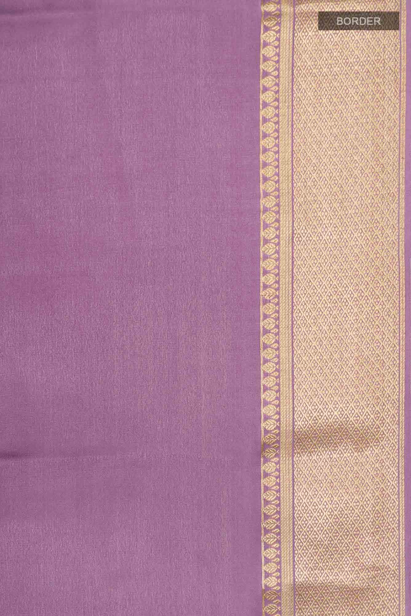 Mauve Mysore Crepe Saree