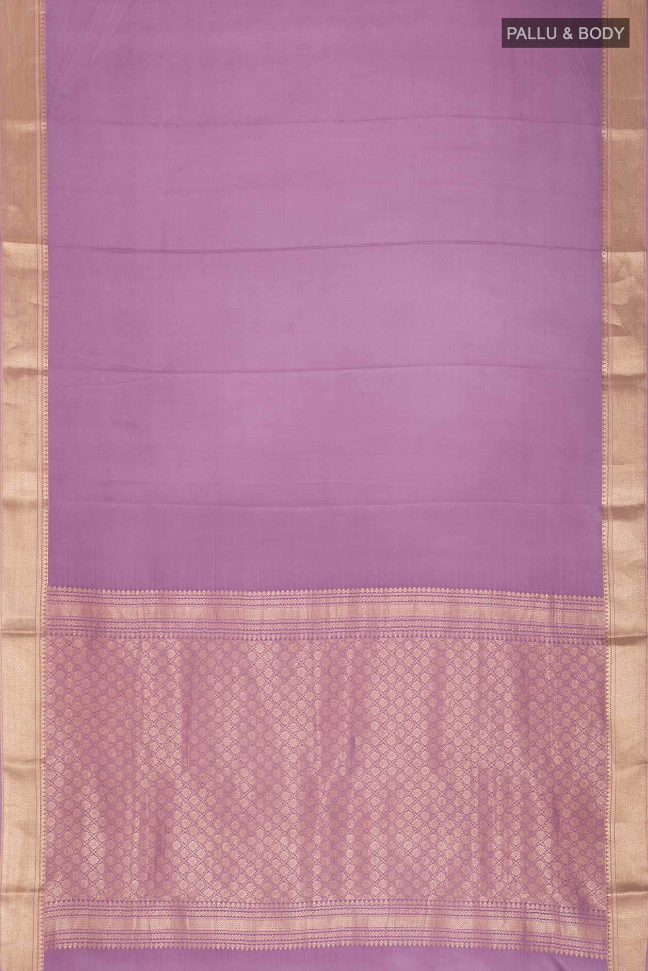 Mauve Mysore Crepe Saree