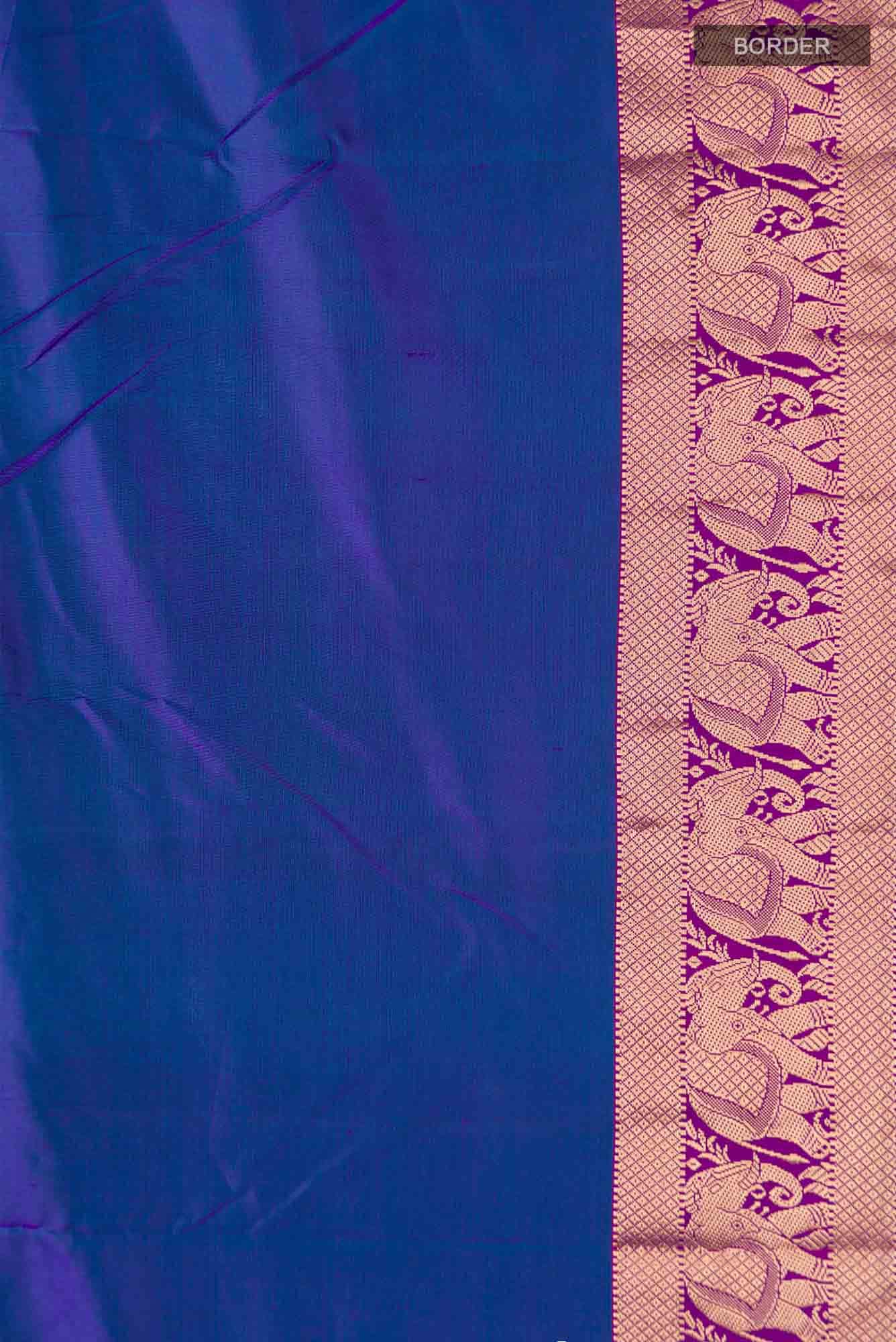 Blue Kanchipuram Silk Saree