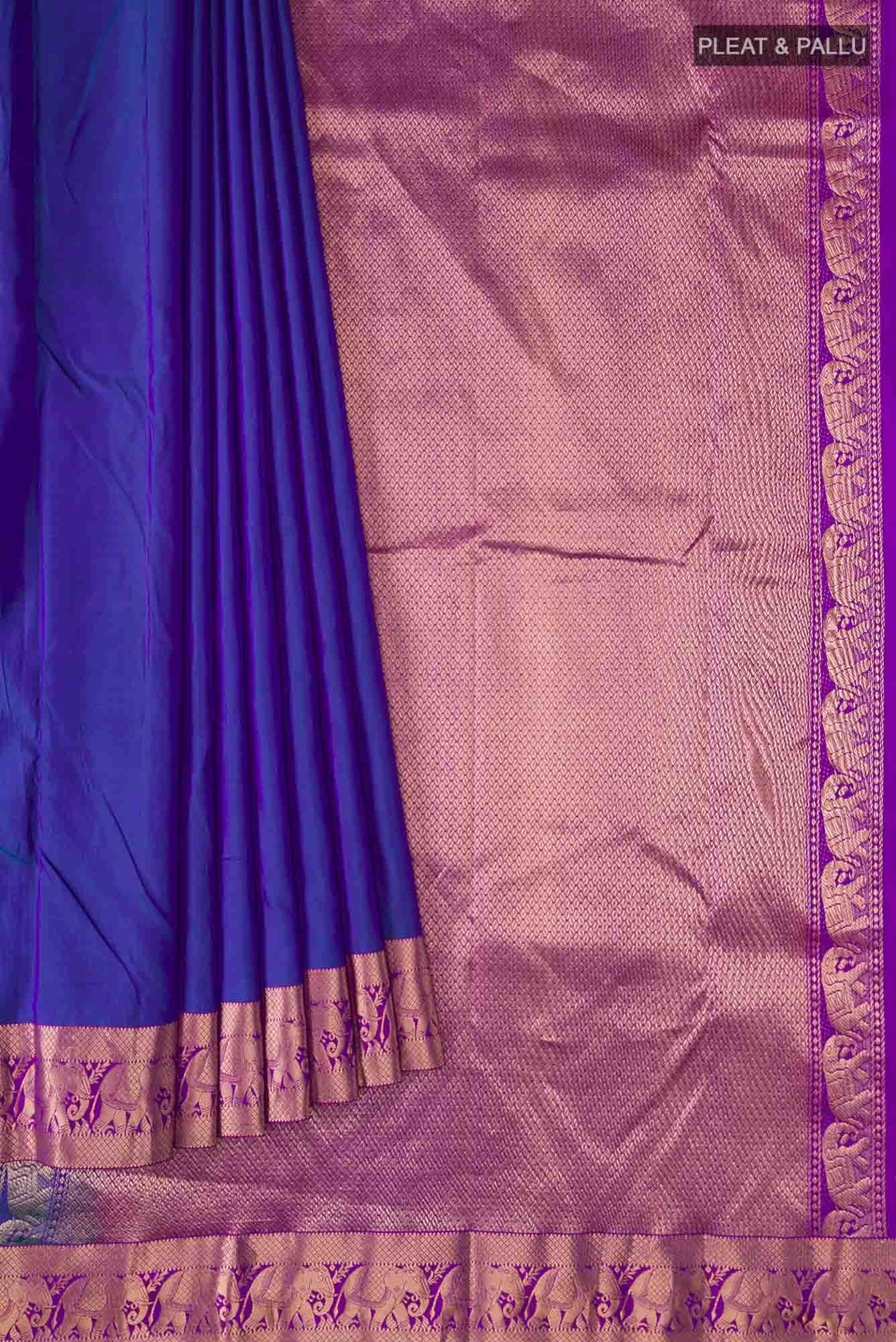 Blue Kanchipuram Silk Saree