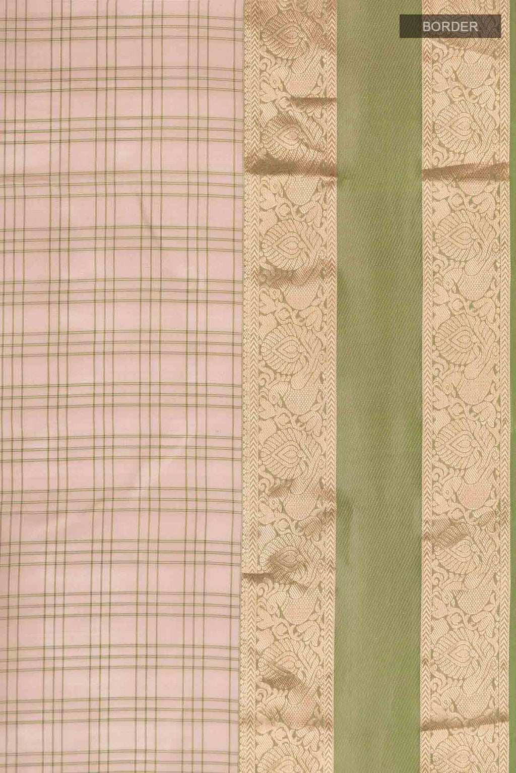 Beige Kanchipuram Silk Saree