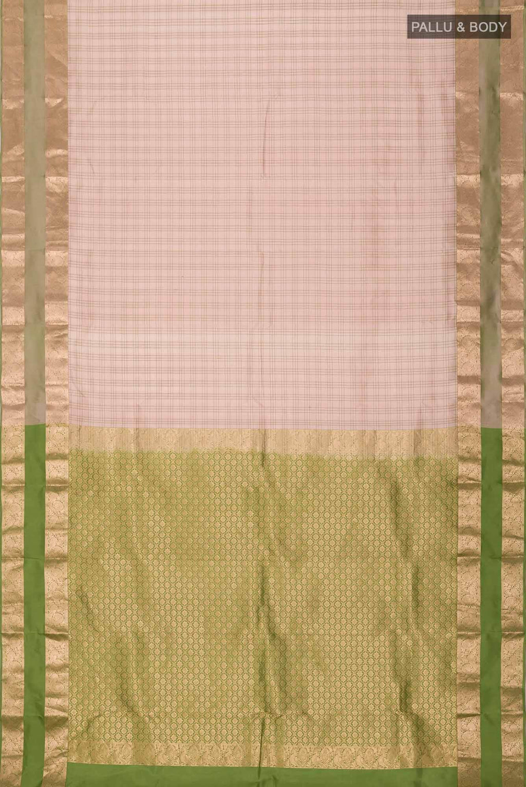 Beige Kanchipuram Silk Saree