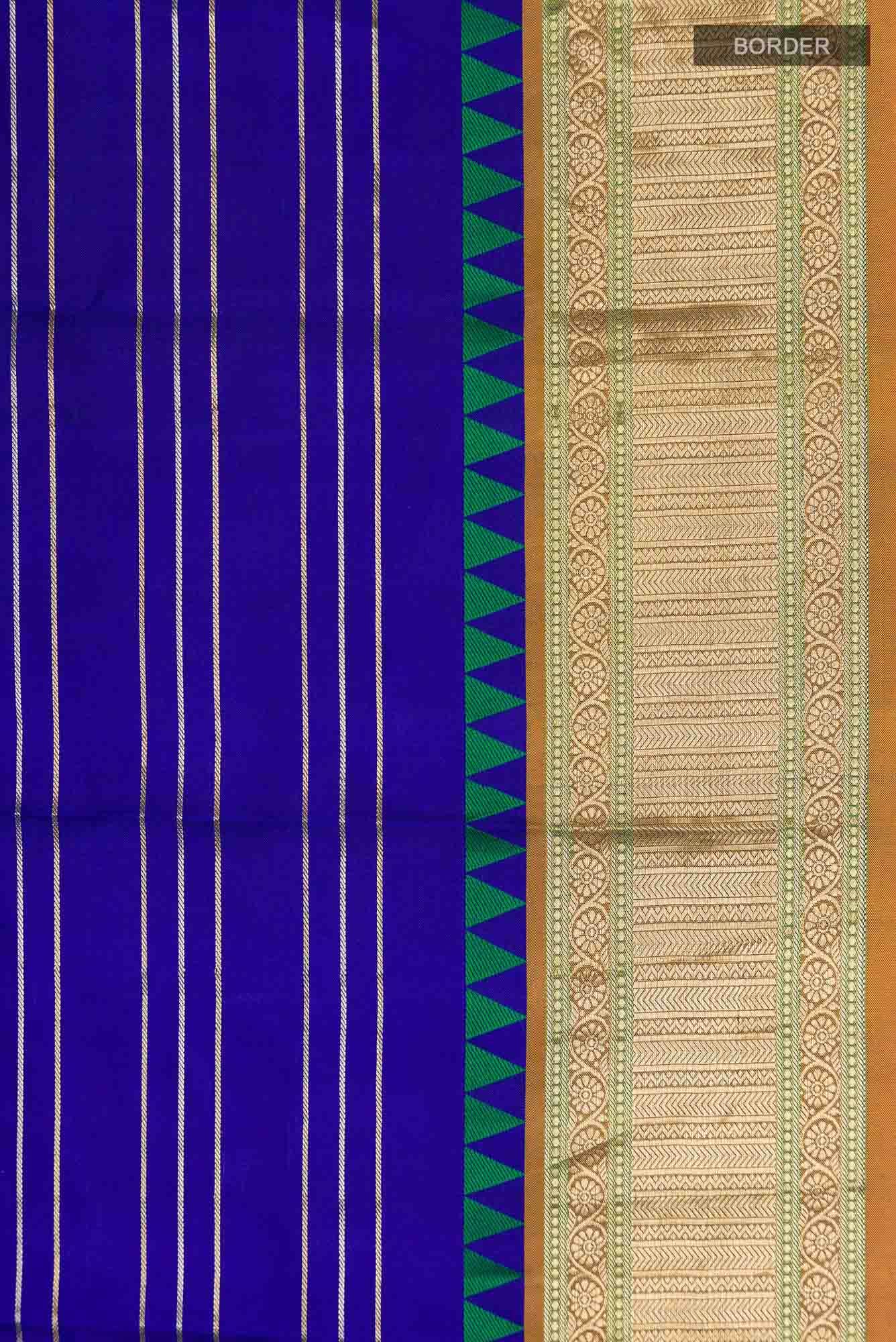 Blue Kanchipuram Silk Saree
