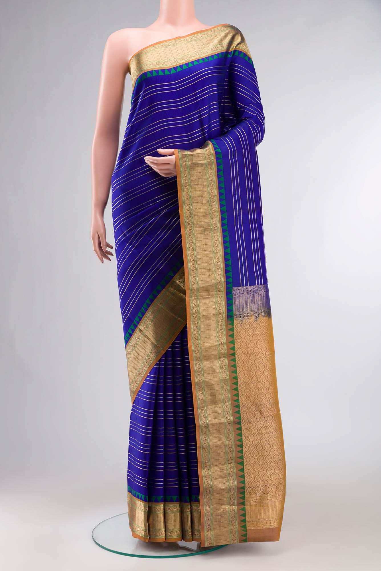 Blue Kanchipuram Silk Saree