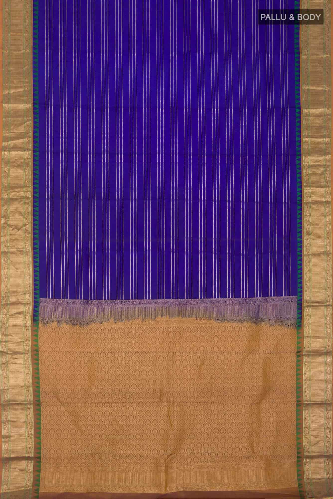 Blue Kanchipuram Silk Saree