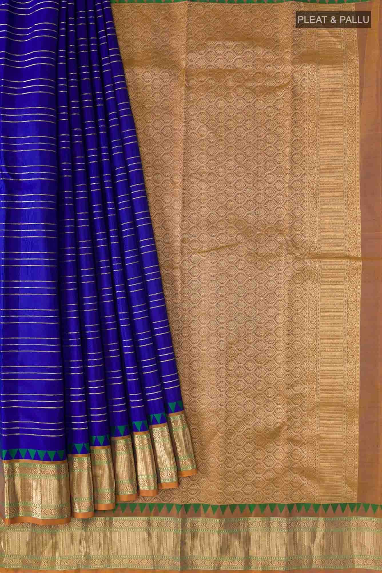 Blue Kanchipuram Silk Saree