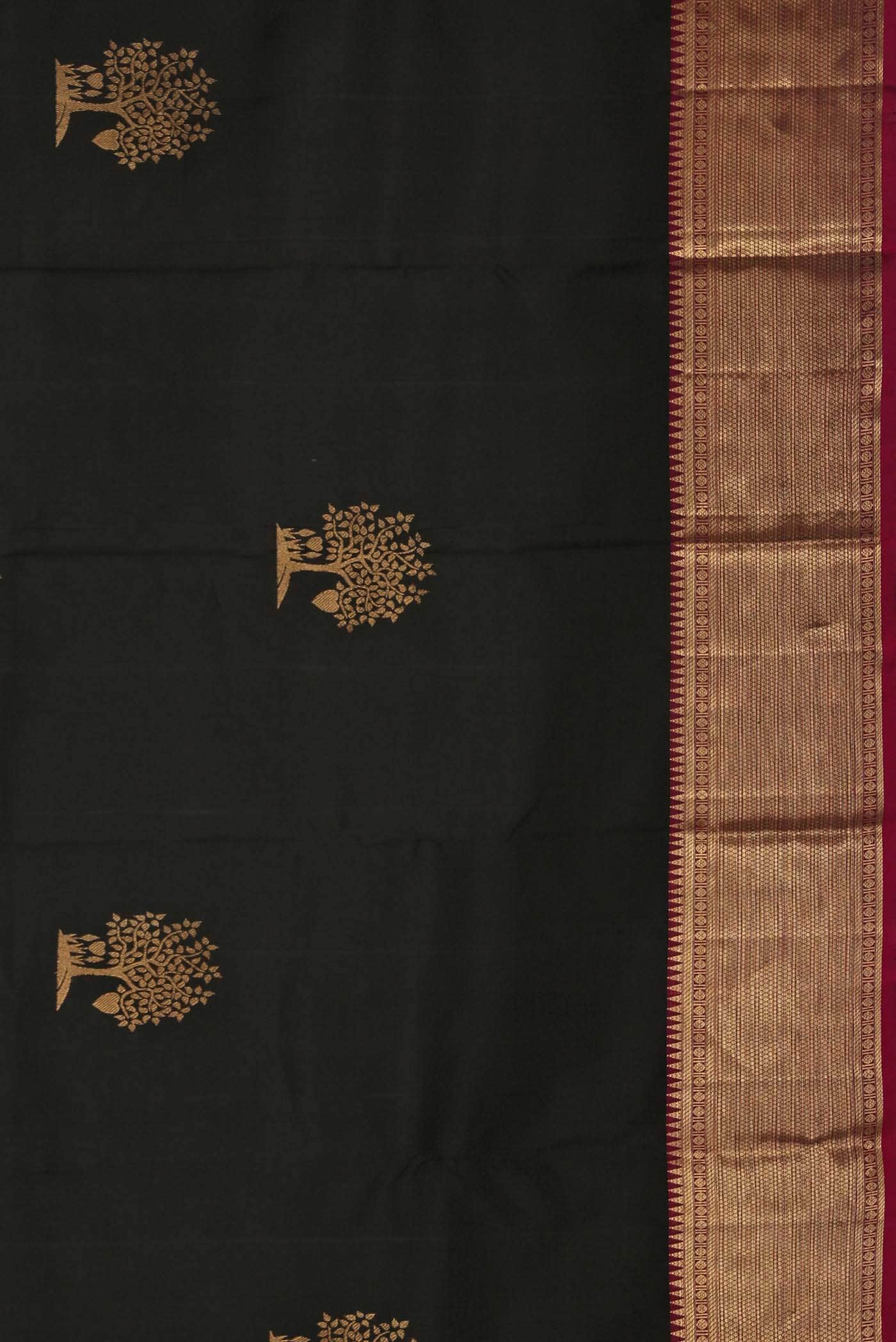 Black Kanchipuram Silk Saree