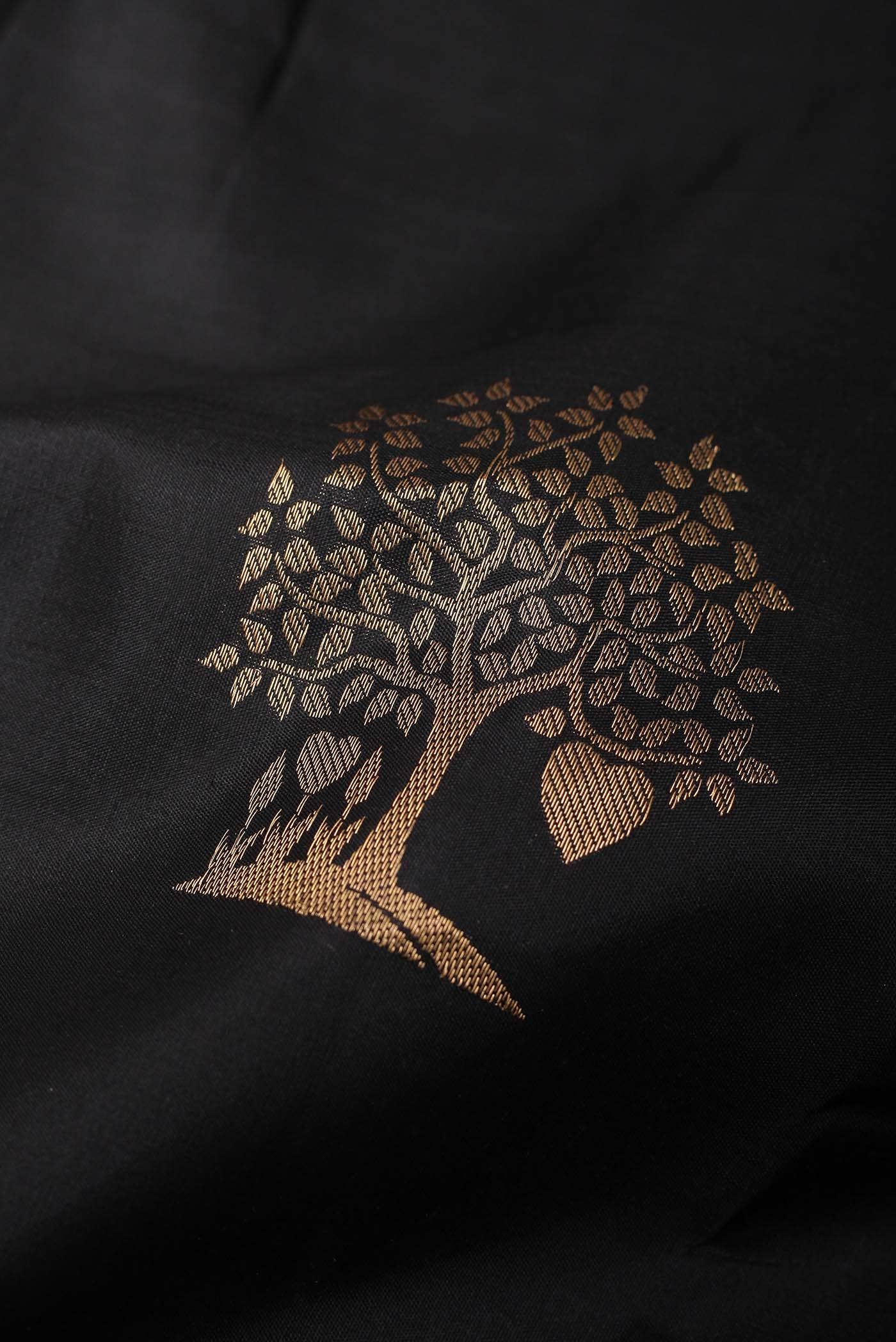 Black Kanchipuram Silk Saree