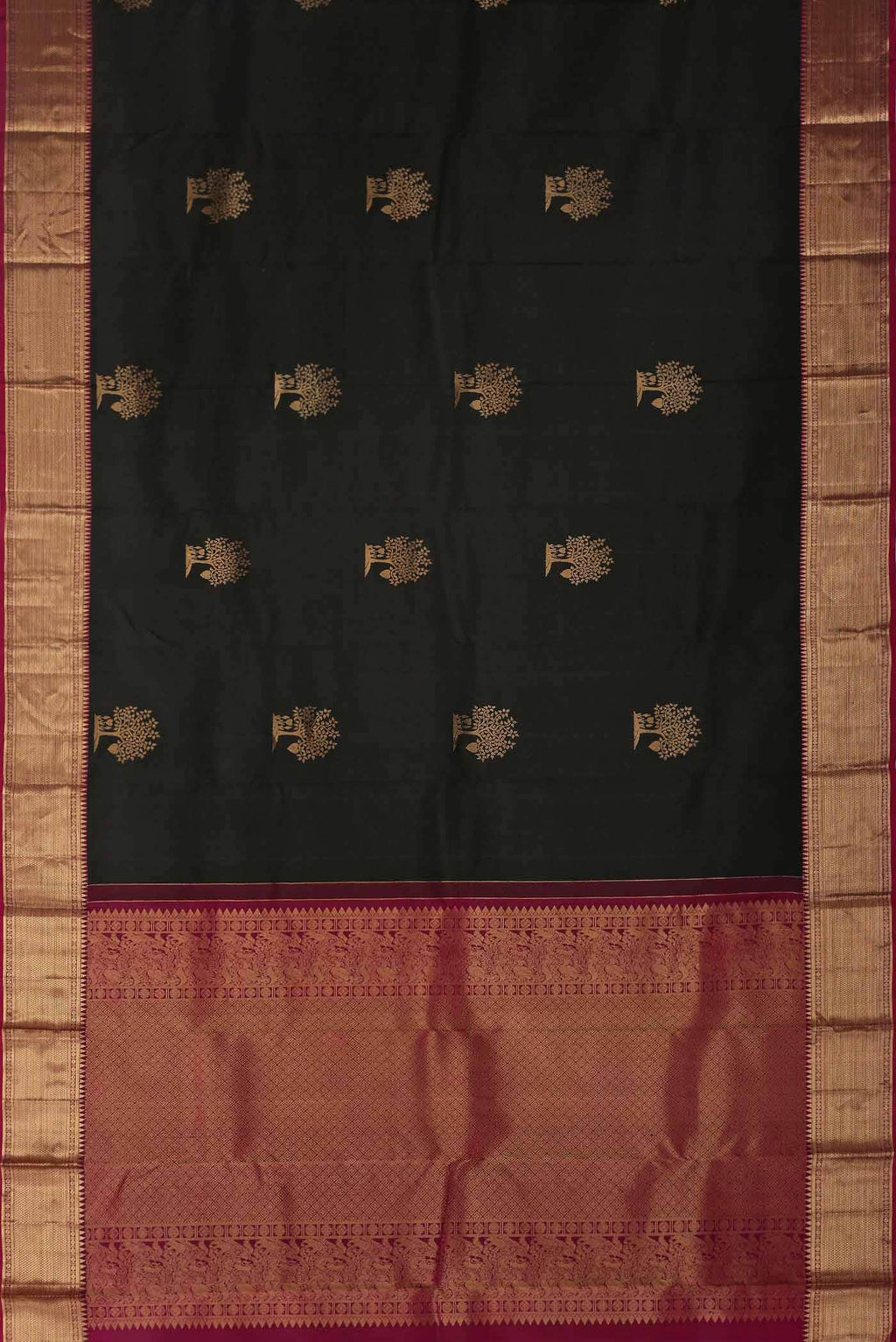Black Kanchipuram Silk Saree