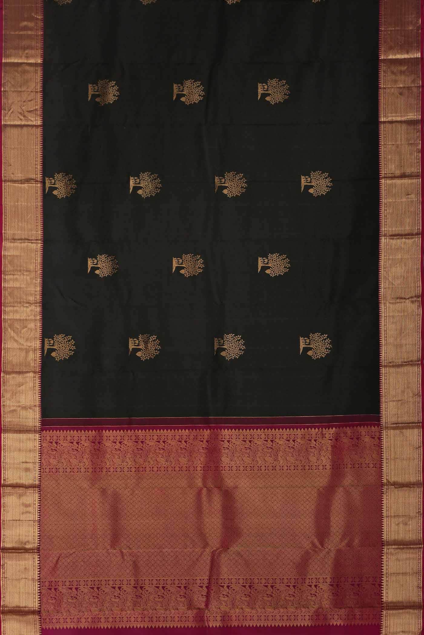Black Kanchipuram Silk Saree