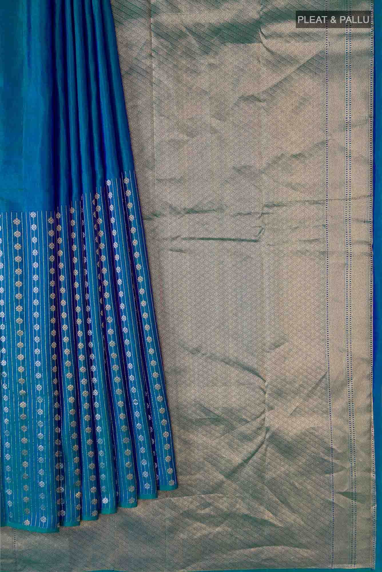 Blue Kanchipuram Silk Saree