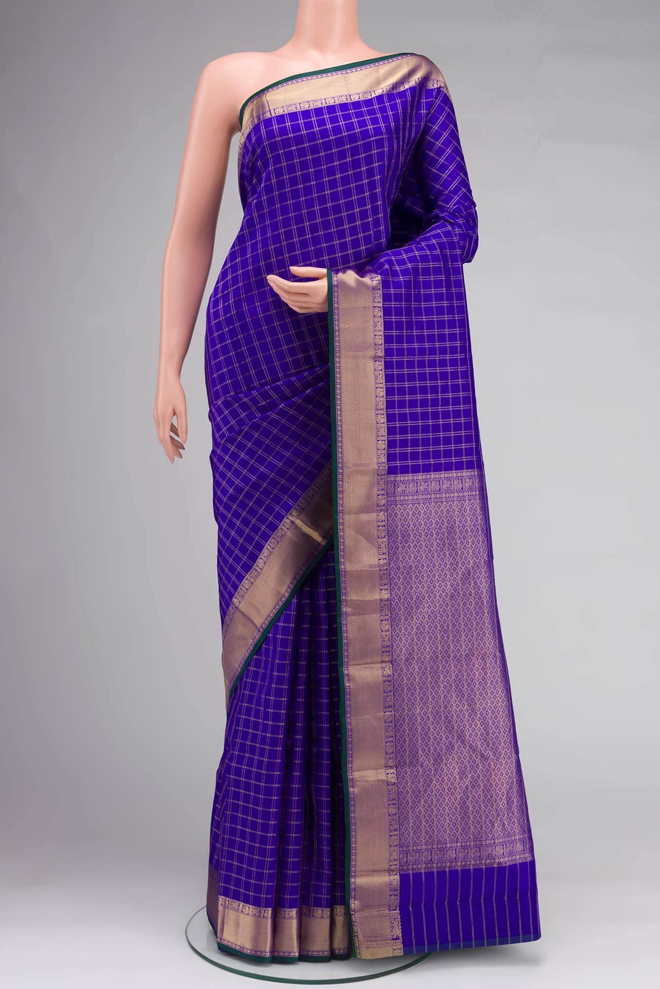 Blue Kanchipuram Silk Saree