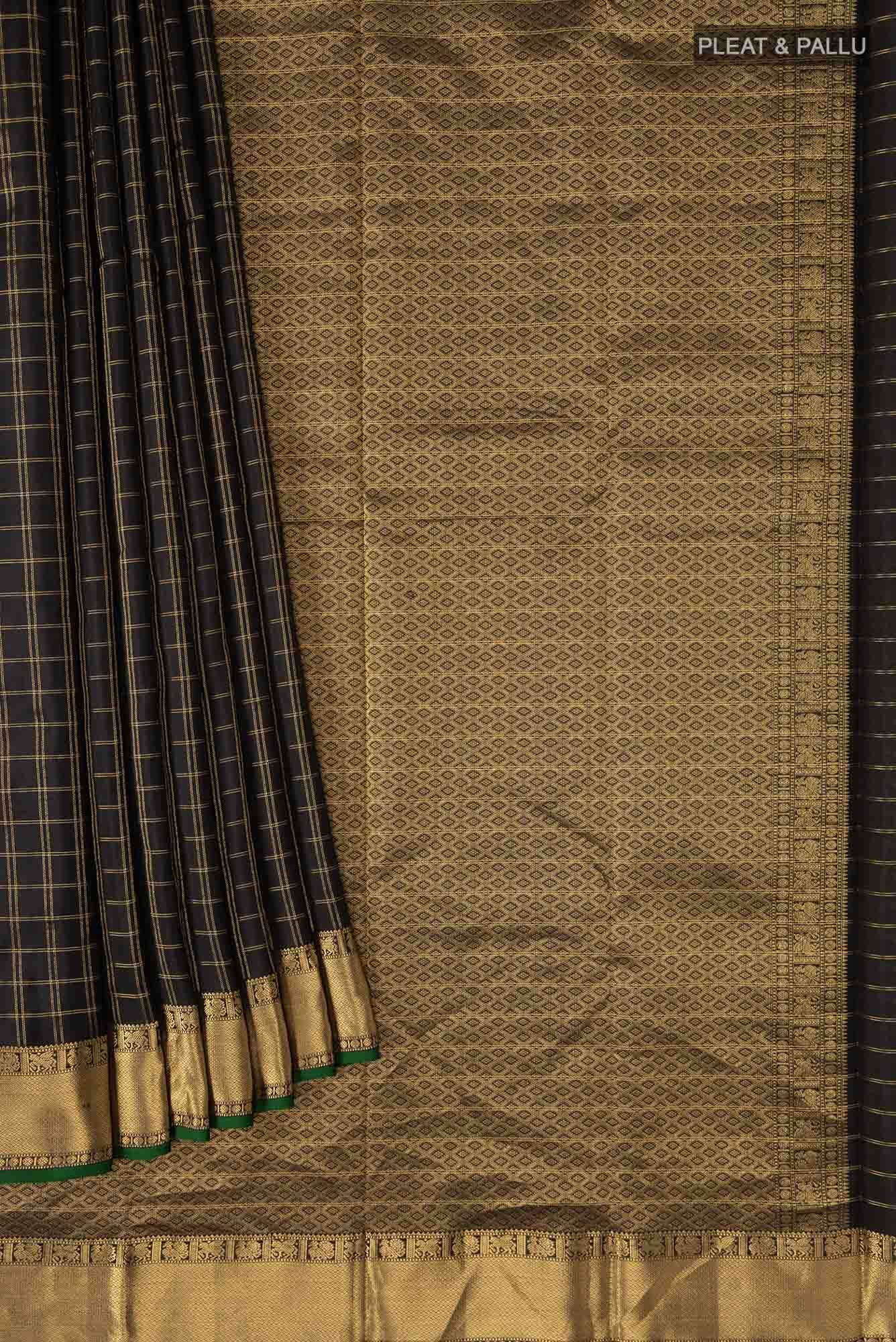 Black Kanchipuram Silk Saree