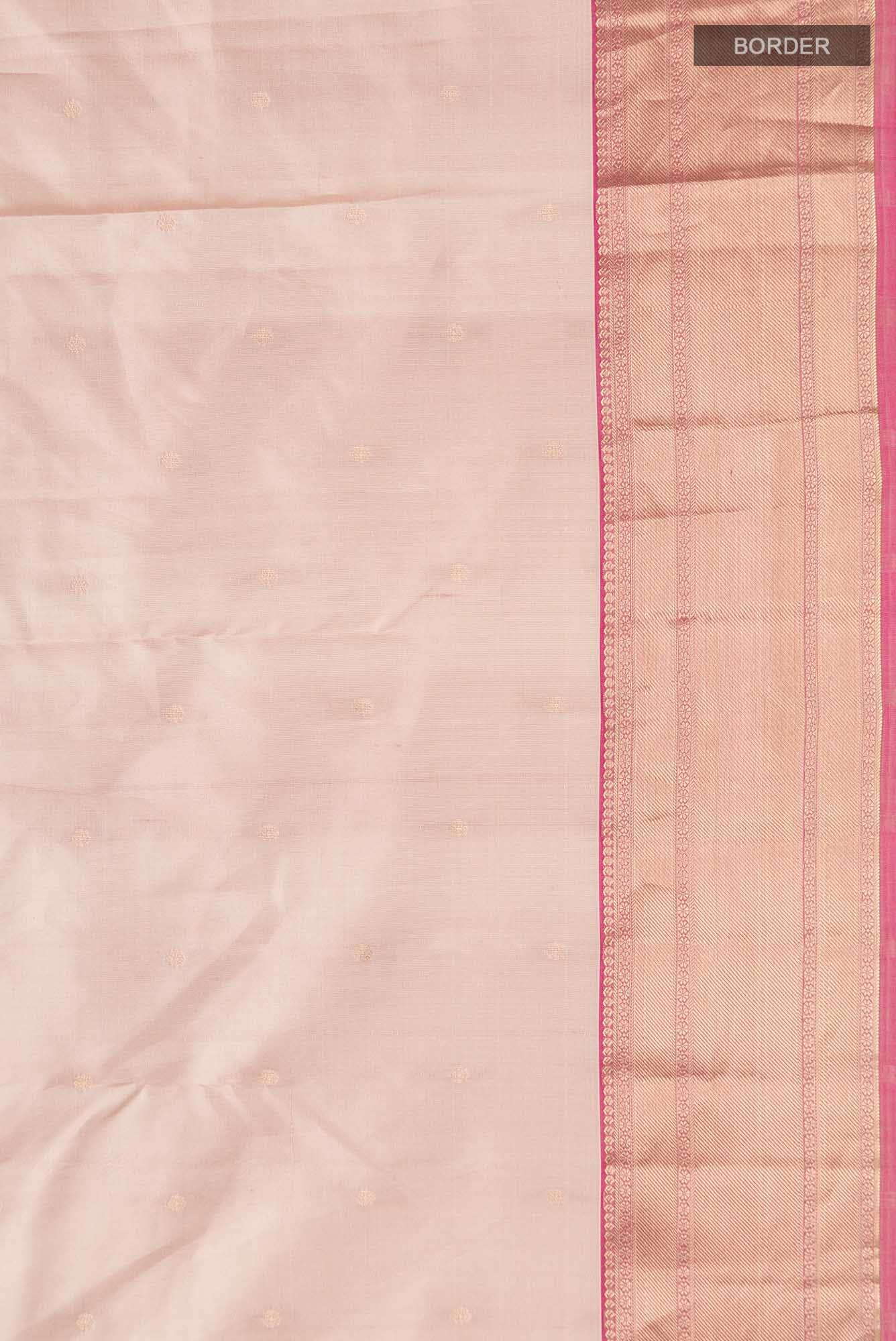 Beige Kanchipuram Silk Saree