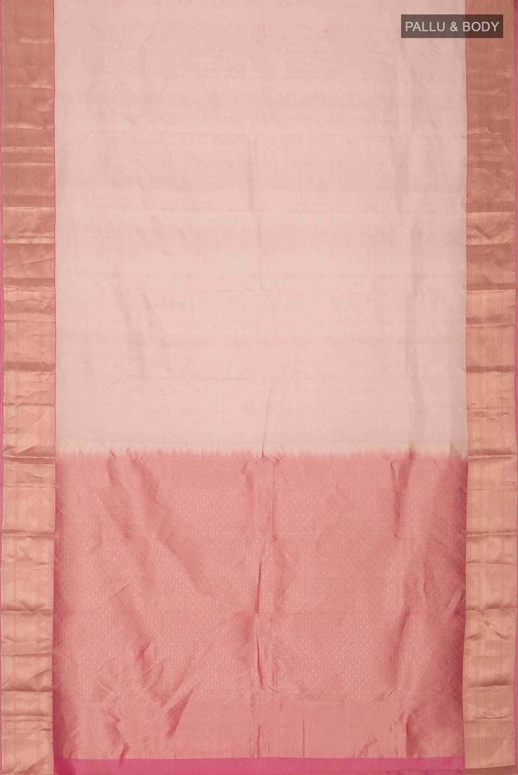 Beige Kanchipuram Silk Saree