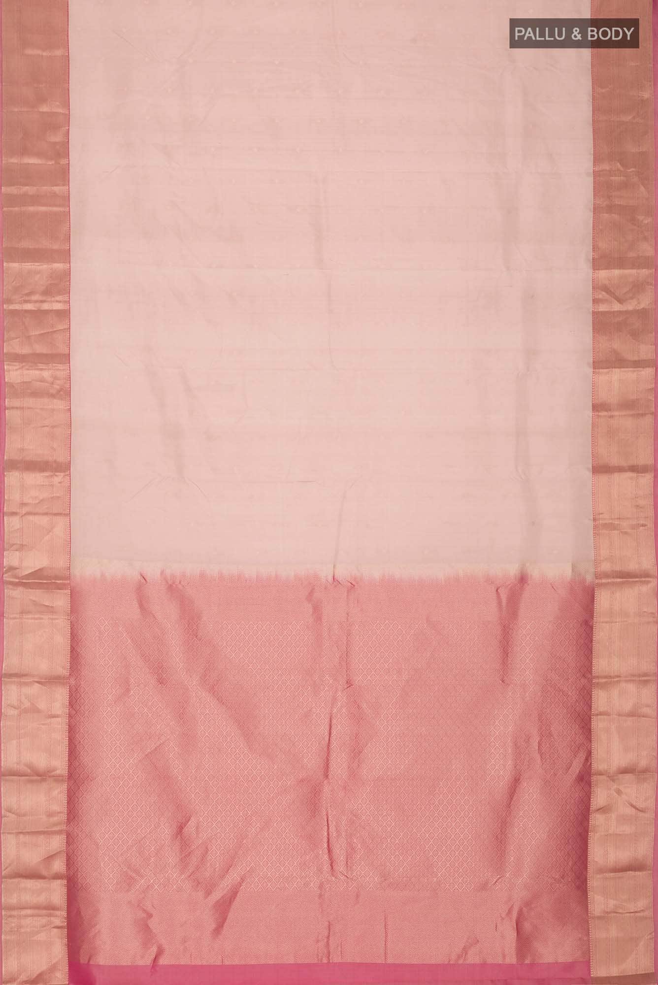 Beige Kanchipuram Silk Saree