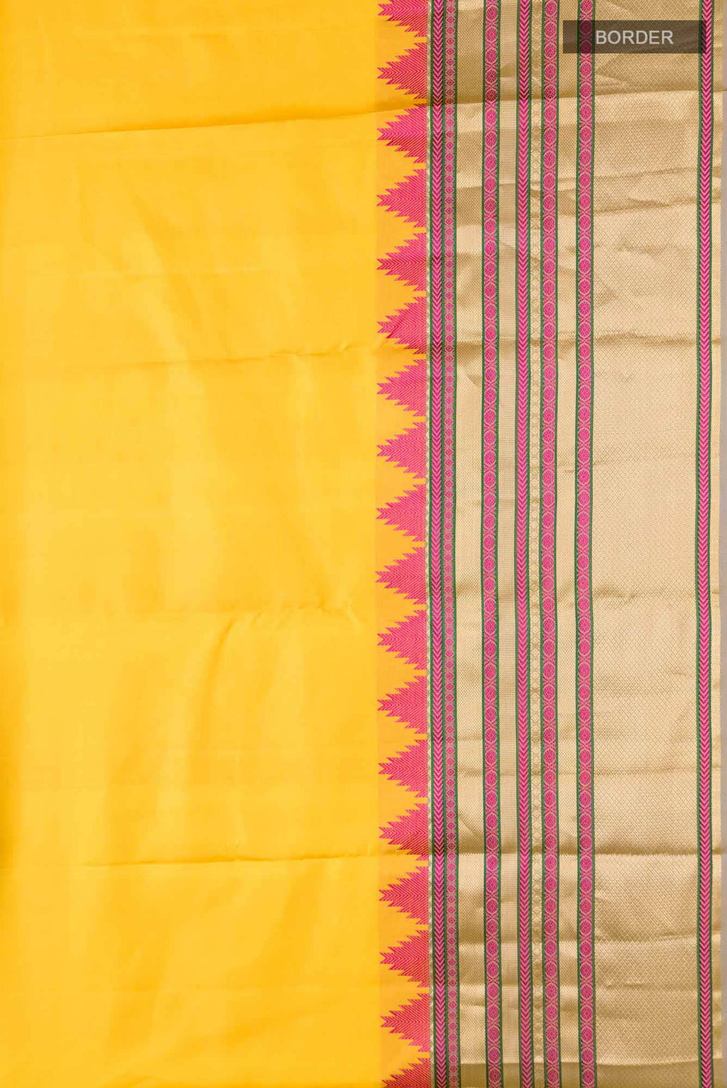 Yellow Kanchipuram Silk Saree