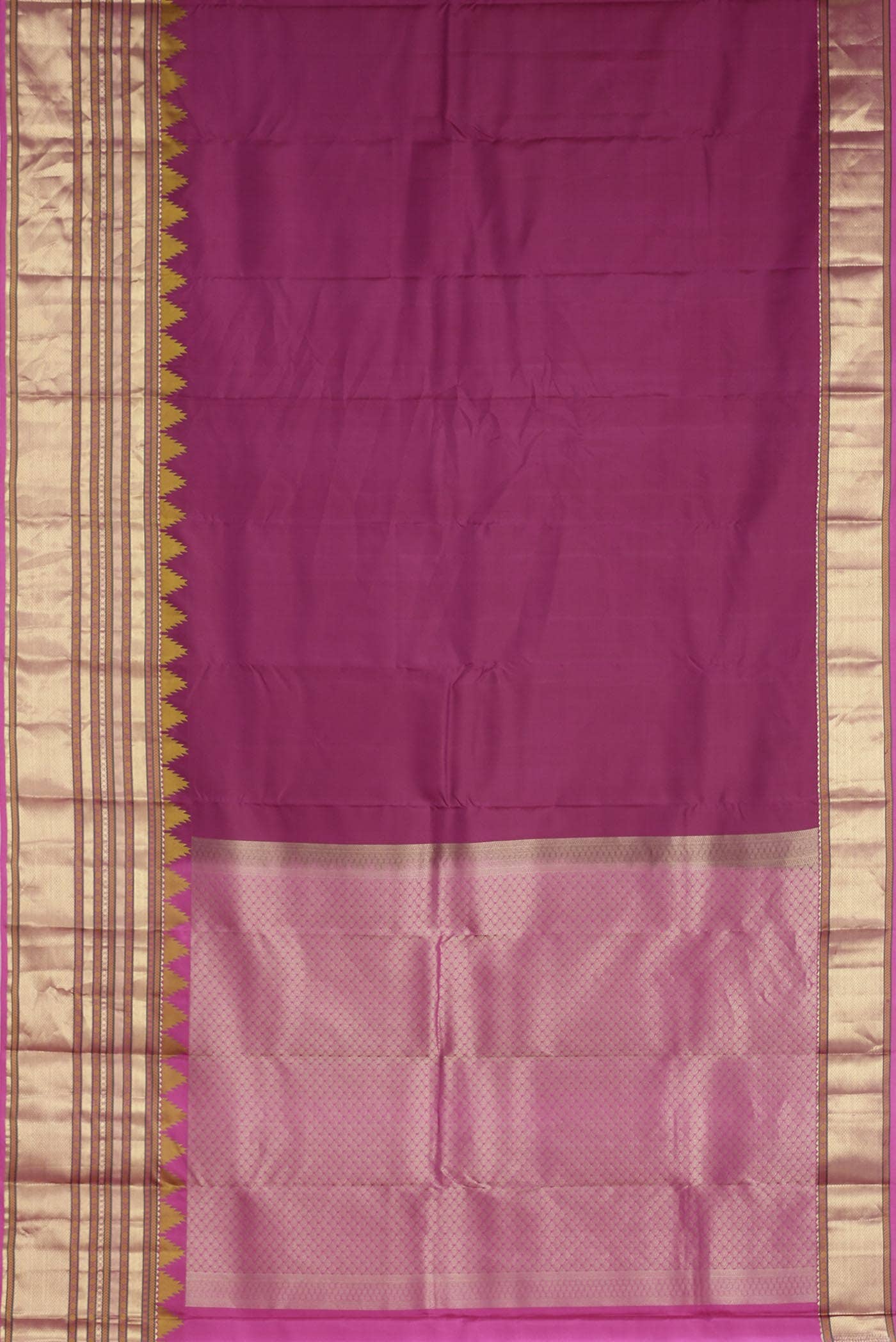Magenta Kanchipuram Silk Saree