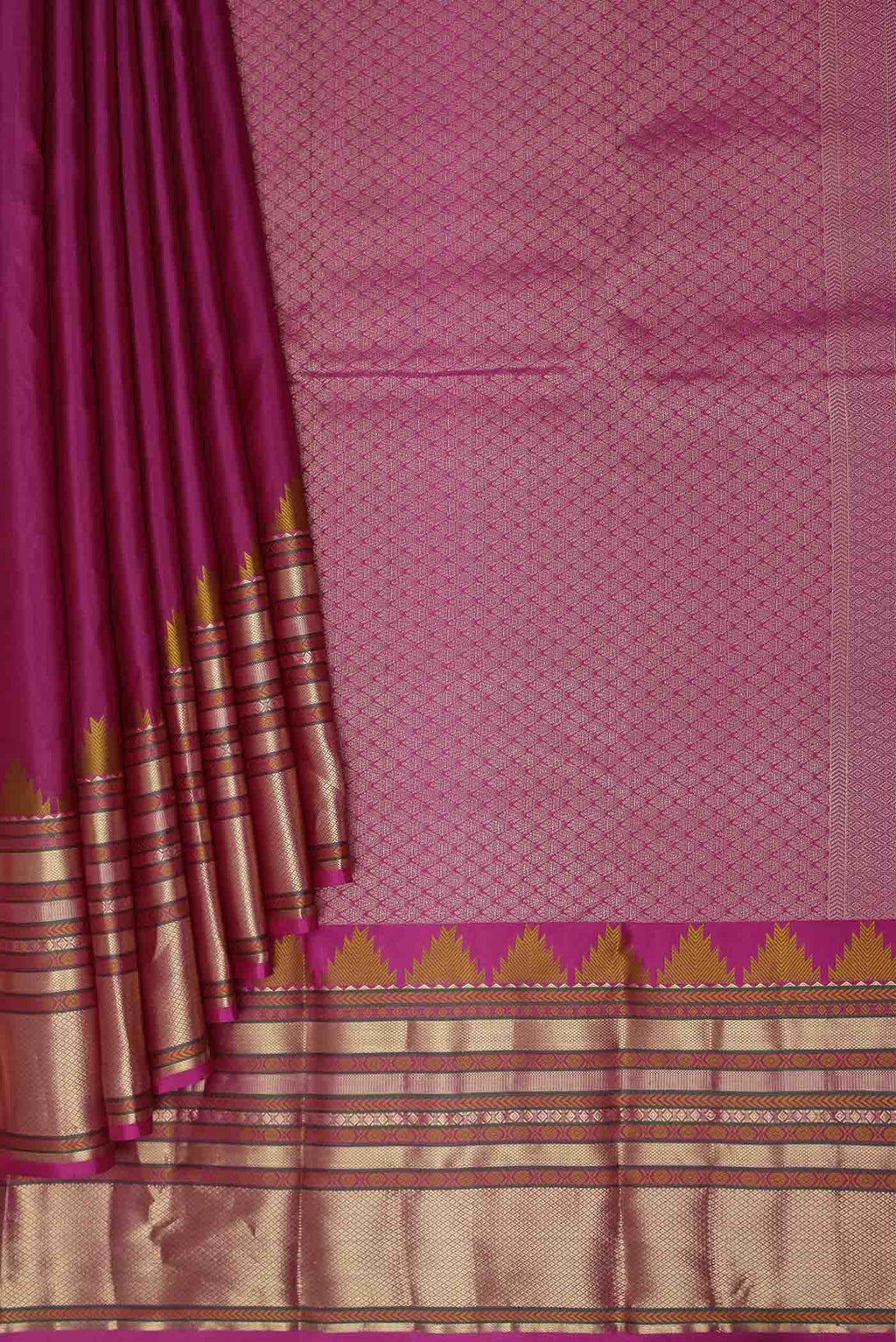 Magenta Kanchipuram Silk Saree